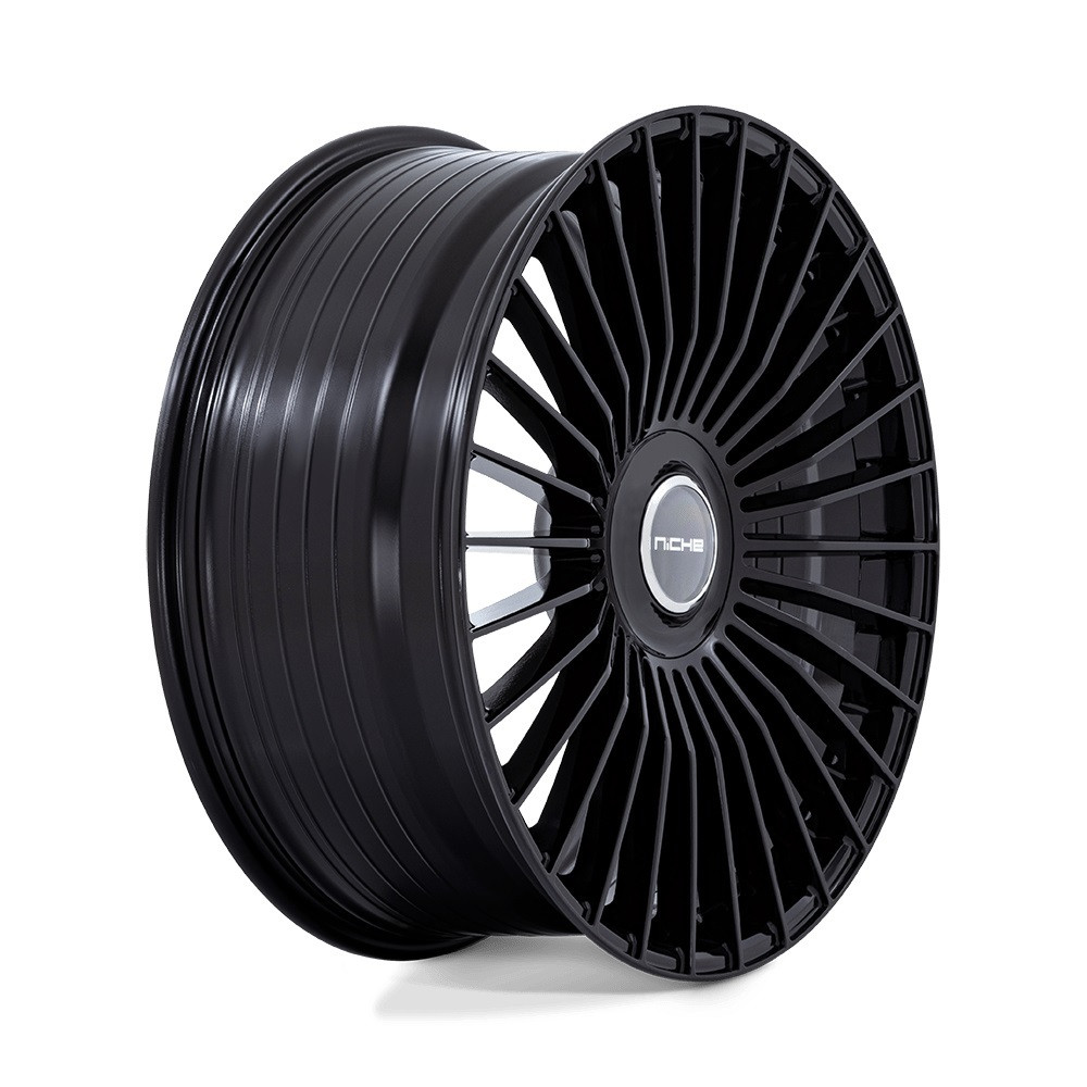 Set 4 22" Niche 1PC NC282 Serene Gloss Black 22x10 Wheels 5x130 20mm Rims