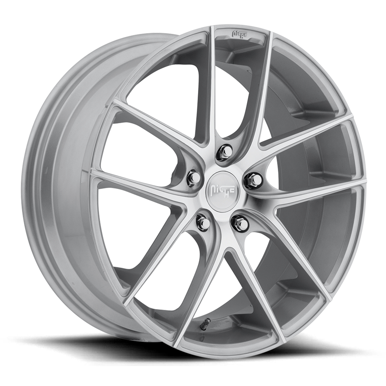 19" Niche 1PC M131 TARGA GLOSS SILVER MACHINED 19x8.5 5X112 Wheel 42mm Rim