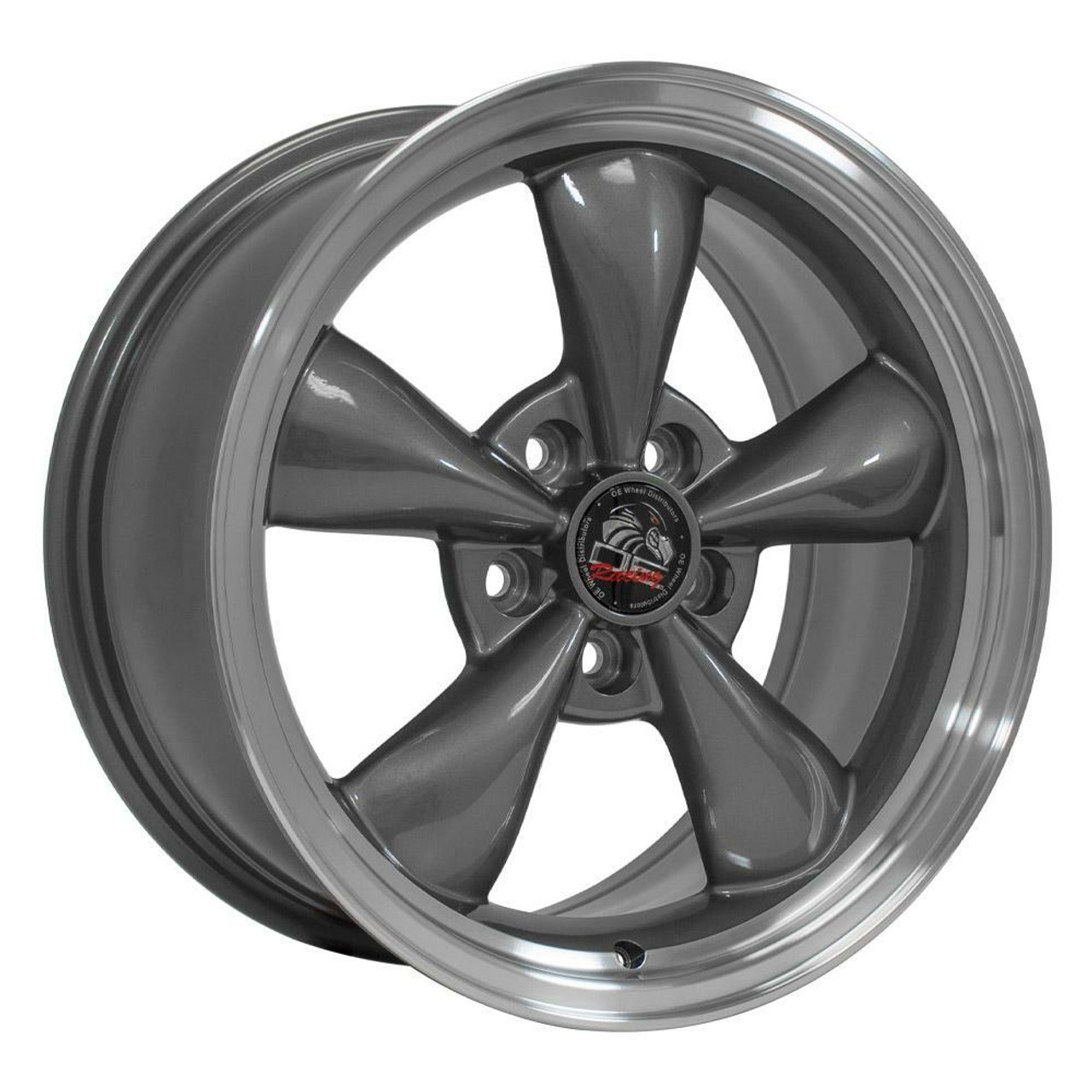 Set 4 18" OE Wheels FR01 Anthracite with Machined Lip 18x9 Wheels 5x4.5 Rim 24mm