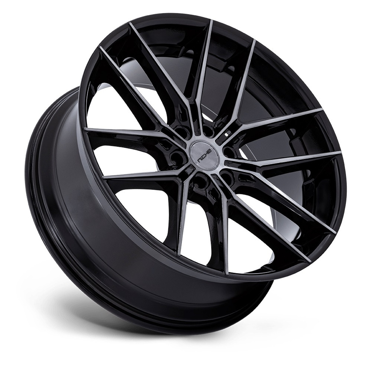 26" Niche NC280 Prodigy 6 Gloss Black Dark Tinted Clear 26x10 Wheel 6x5.5 20mm
