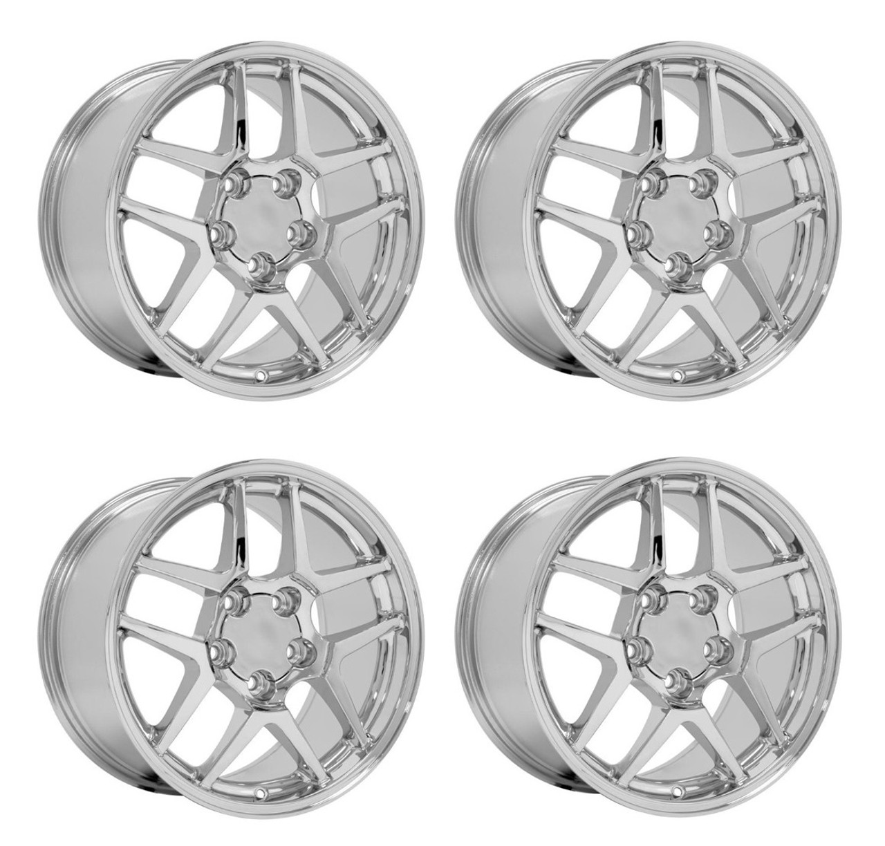 Set 4 18" OE Wheels CV04 Chrome 18x10.5 Wheels 5x4.75 Rim 56mm For Chevy Pontiac