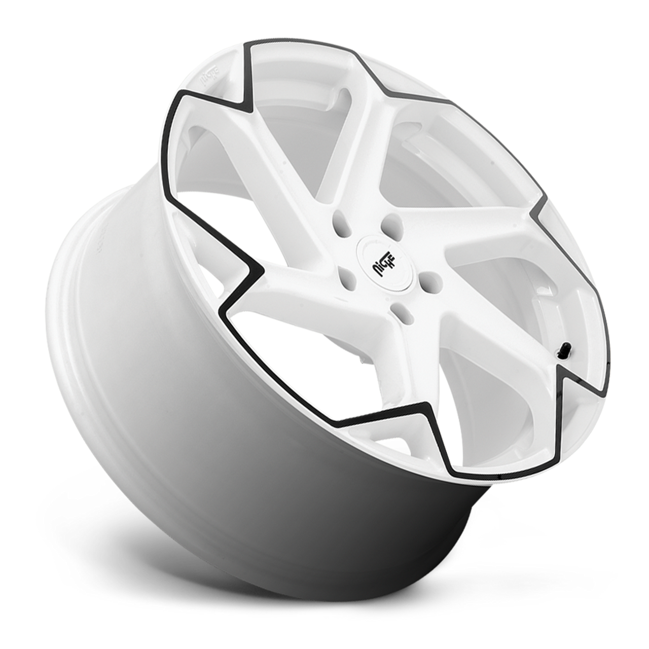 Niche 1PC M257 Flash 20x10.5 5x112 Gloss White With Black Wheel 20" 40mm Rim