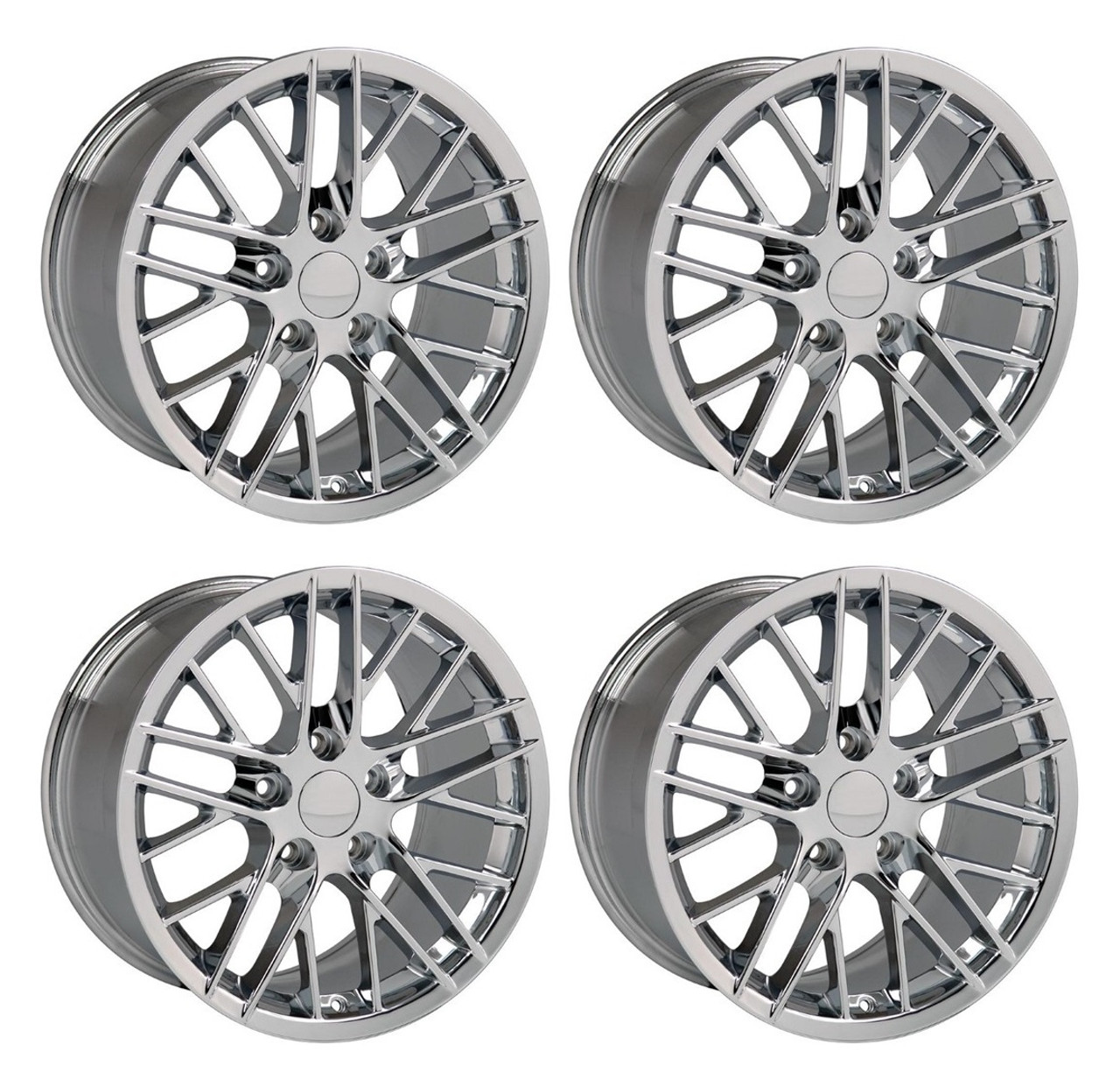 Set 4 17" OE Wheels CV08A Chrome 17x9.5 Wheels 5x4.75 Rim 54mm For Chevy Pontiac