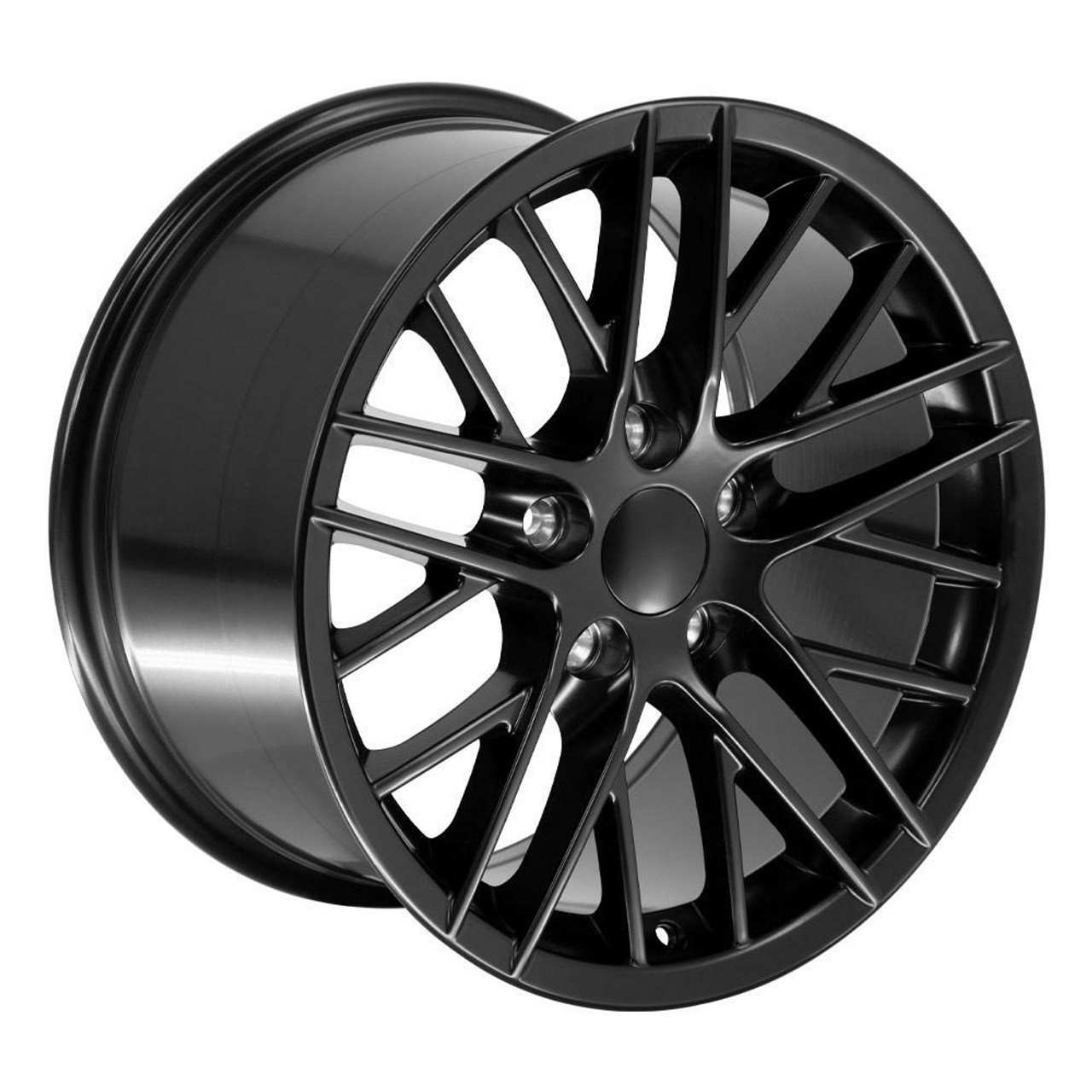 Set 4 18" OE Wheels CV08A Satin Black 18x10.5 Wheels 5x4.75 Rims 56mm For Chevy