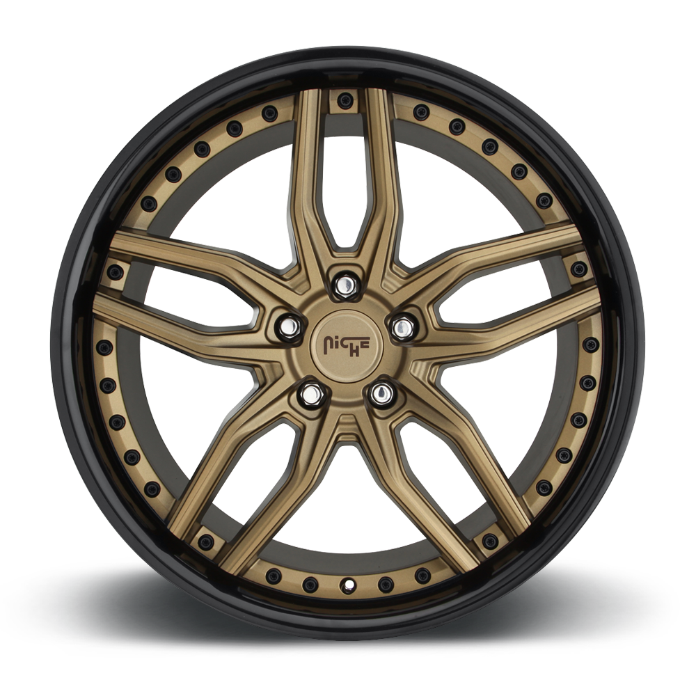 Niche 1PC M195 Methos 20x9 5x112 Matte Bronze Black Bead Ring Wheel 20" 38mm Rim