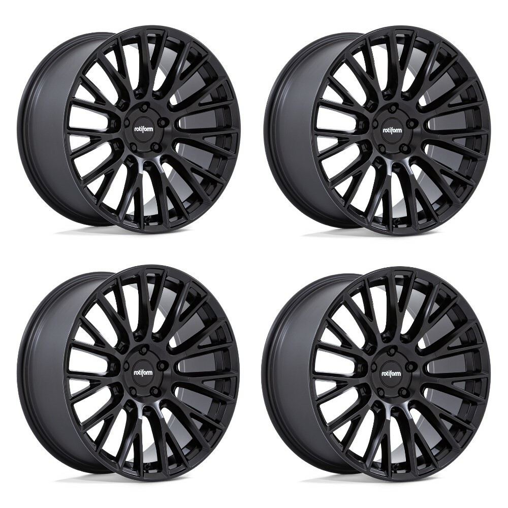 Set 4 20" Rotiform RC201 LSE Satin Black 20x10 Wheels 5x112 35mm Rims
