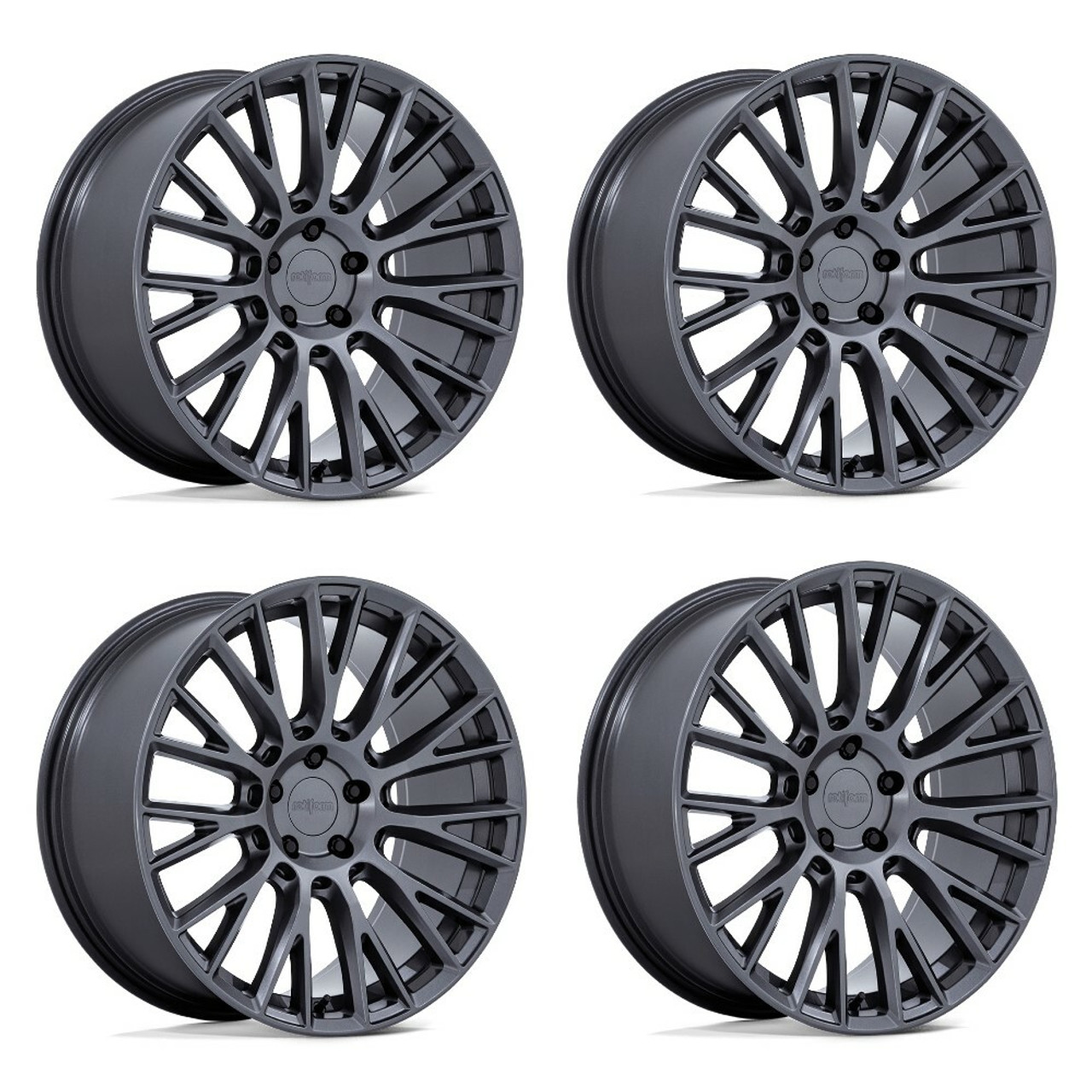 Set 4 20" Rotiform RC201 LSE Matte Anthracite 20x8.5 Wheels 5x112 40mm Rims