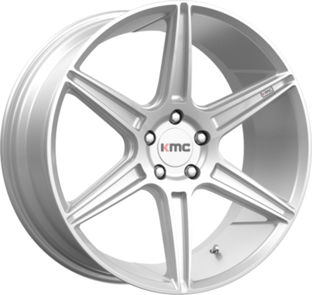 KMC KM711 Prism 22x10.5 5x112 Brushed Silver Wheel 22" 40mm Rim