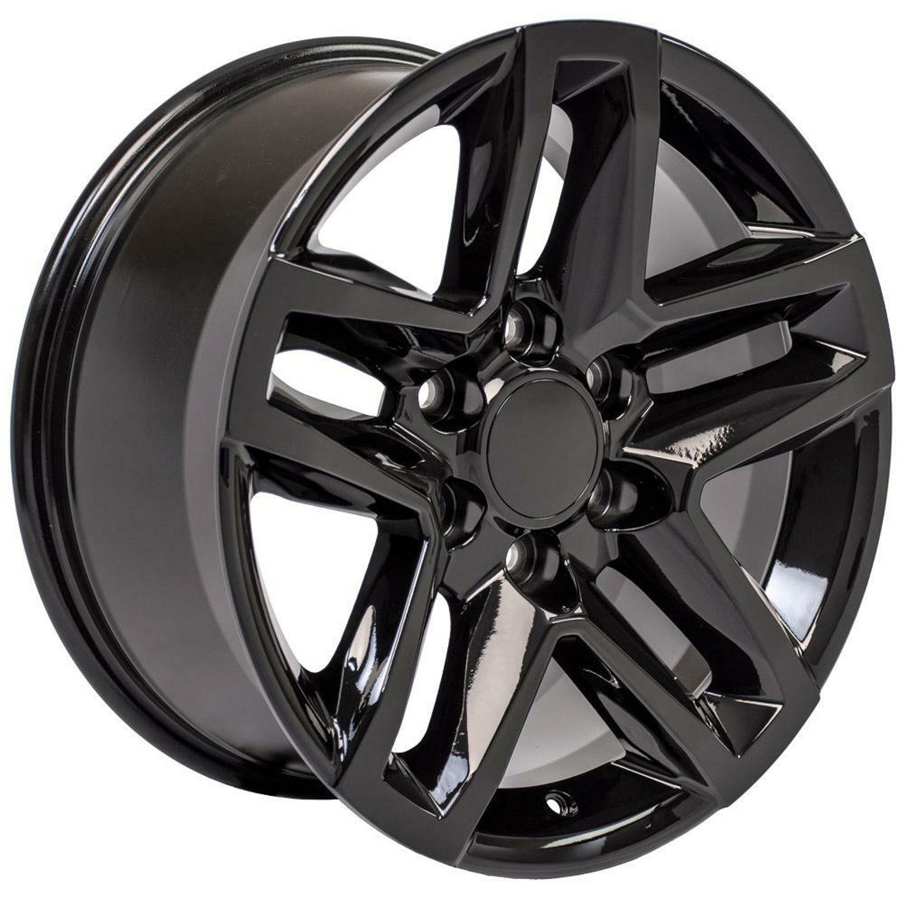 18" OE Wheels CV34B Gloss Black 18x8.5 Wheel 6x5.5 Rim 26mm For Chevy GMC