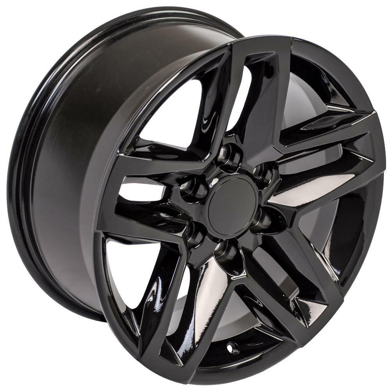 18" OE Wheels CV34B Gloss Black 18x8.5 Wheel 6x5.5 Rim 26mm For Chevy GMC
