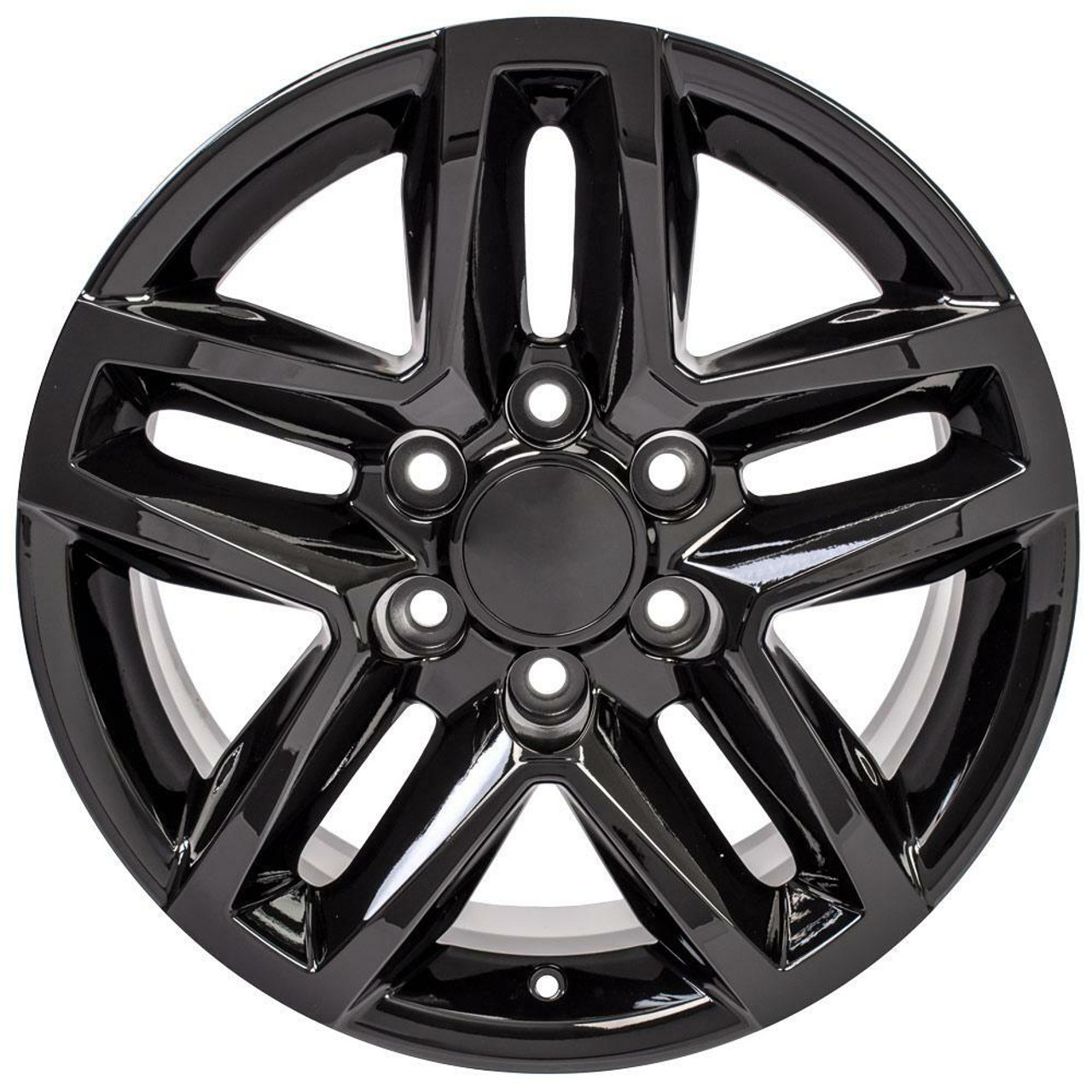 Set 4 18" OE Wheels CV34B Gloss Black 18x8.5 Wheels 6x5.5 Rim 26mm For Chevy GMC