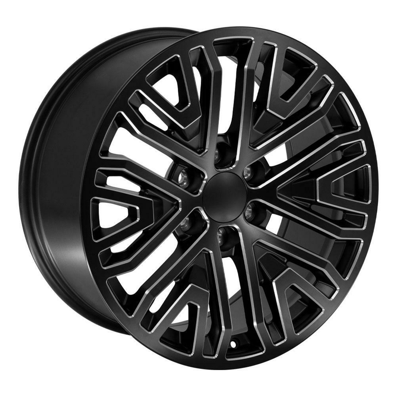Set 4 20" OE Wheels CV37 Black with Milled Edge 20x9 Wheels 6x5.5 Rims 28mm