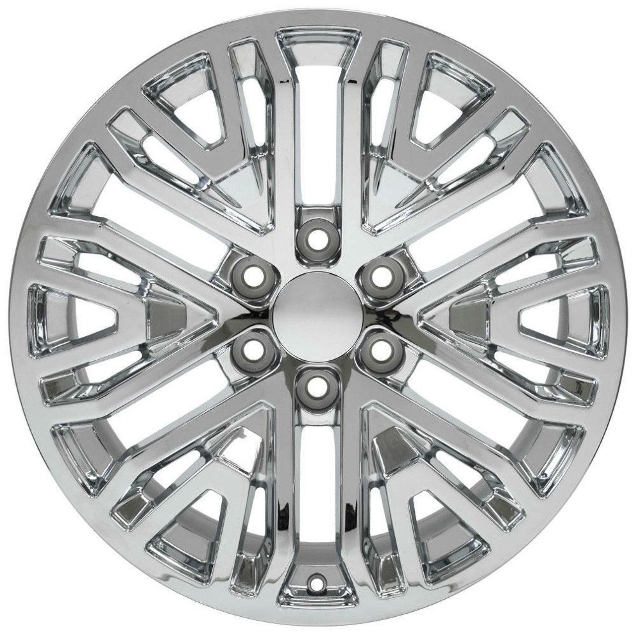 Set 4 22" OE Wheels CV37 Chrome 22x9 Wheels 6x5.5 Rims 28mm For Chevy GMC