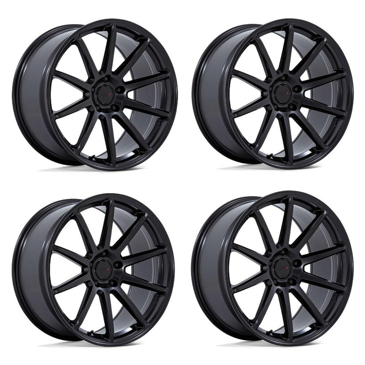 Set 4 19" TSW TW004 Canard Matte Black 19x10.5 Wheels 5x4.5 25mm Rims