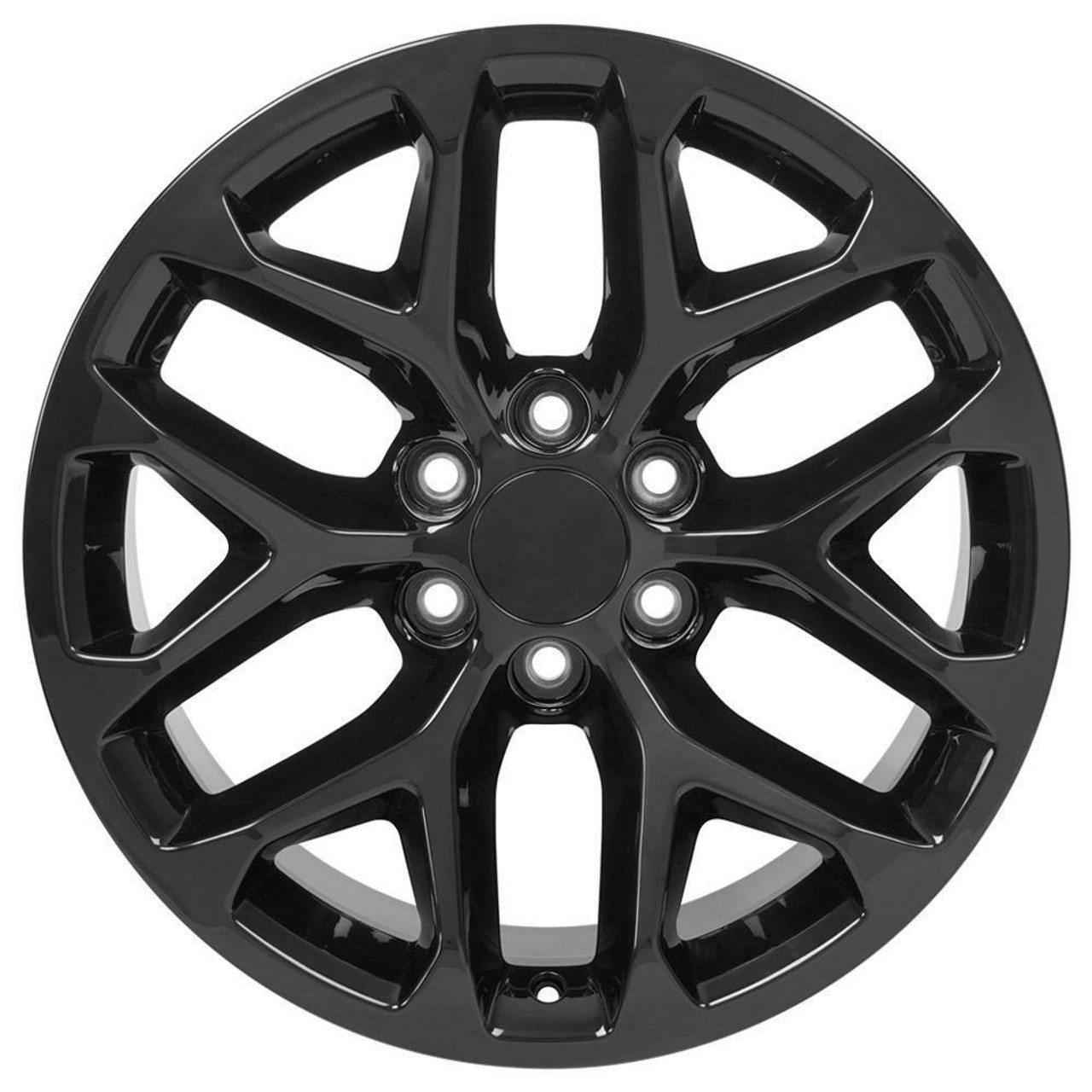 22" OE Wheels CV98B Gloss Black 22x9 Wheel 6x5.5 Rim 24mm For Chevy GMC