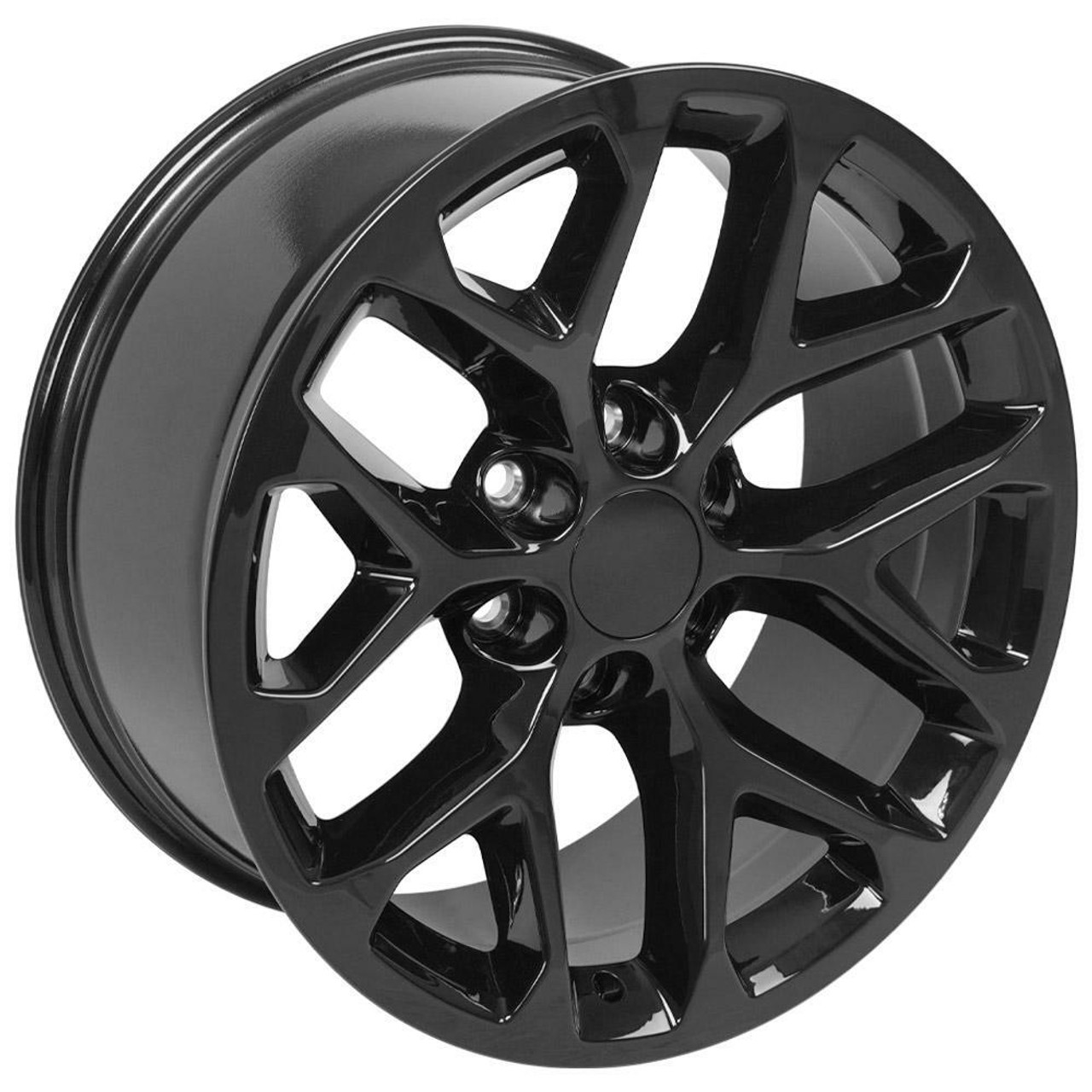 22" OE Wheels CV98B Gloss Black 22x9 Wheel 6x5.5 Rim 24mm For Chevy GMC