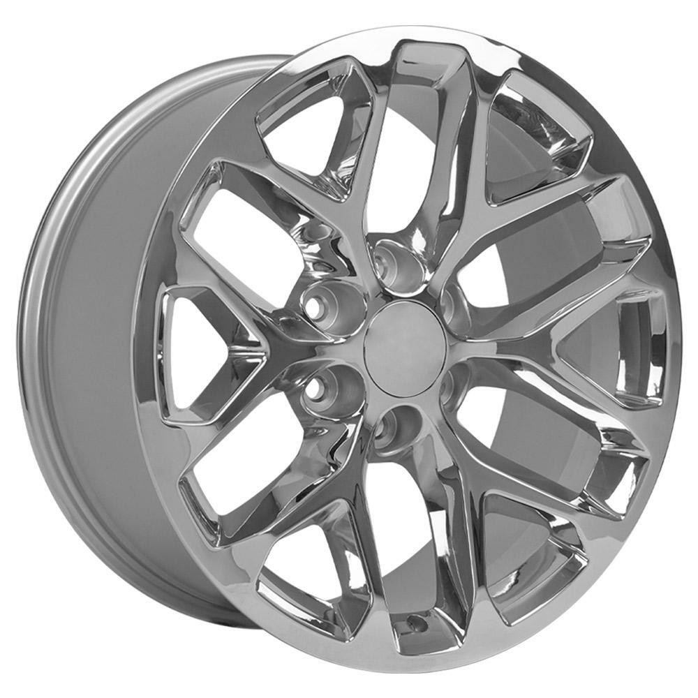 Set 4 24" OE Wheels CV98B Chrome 24x10 Wheels 6x5.5 Rims 24mm For Chevy GMC