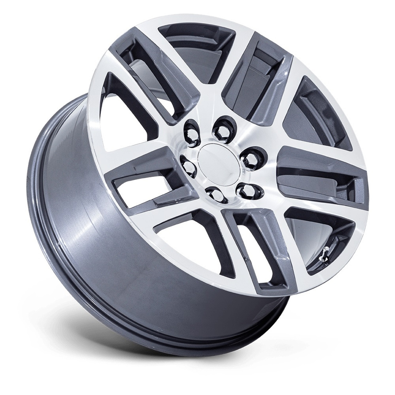 Set 4 22" Performance Replicas PR203 Gunmetal Machined 22x9 Wheels 6x5.5 28mm
