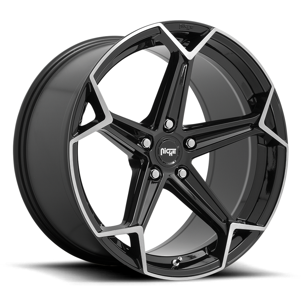 Niche 1PC N259 Arrow 20x10.5 5x112 Gloss Black Brushed Wheel 20" 40mm Rim