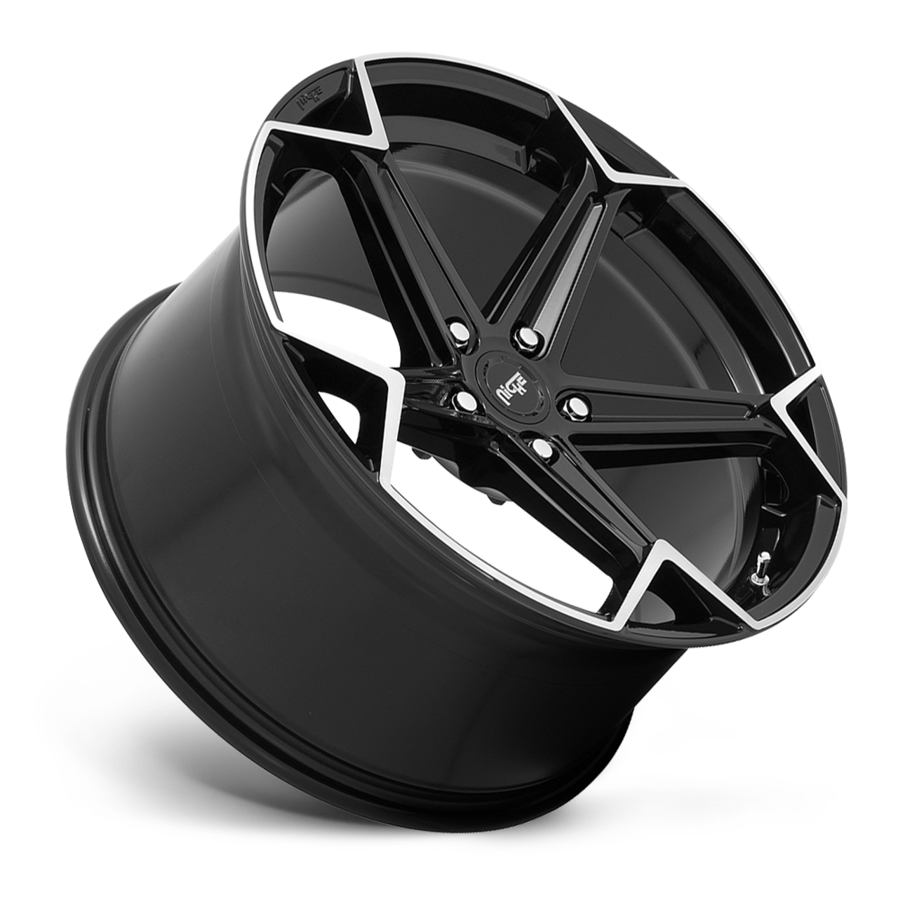 Niche 1PC N259 Arrow 20x10.5 5x112 Gloss Black Brushed Wheel 20" 40mm Rim