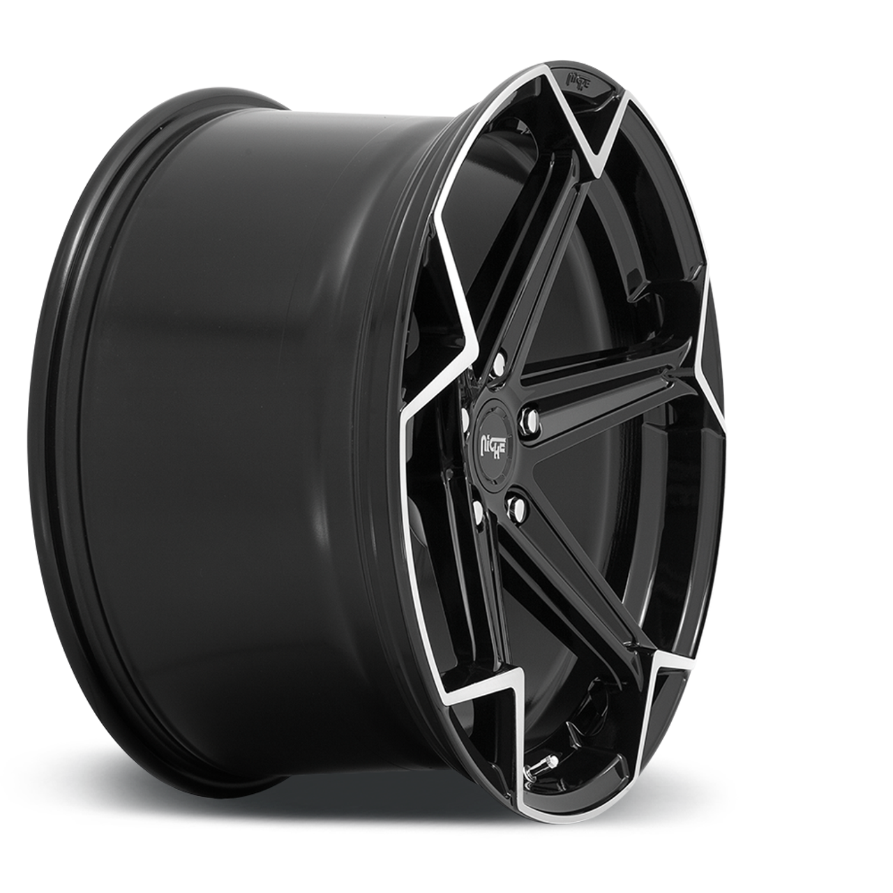 Niche 1PC N259 Arrow 20x10.5 5x112 Gloss Black Brushed Wheel 20" 40mm Rim