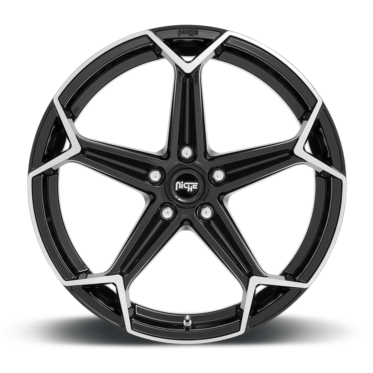 Niche 1PC N259 Arrow 20x10.5 5x112 Gloss Black Brushed Wheel 20" 40mm Rim