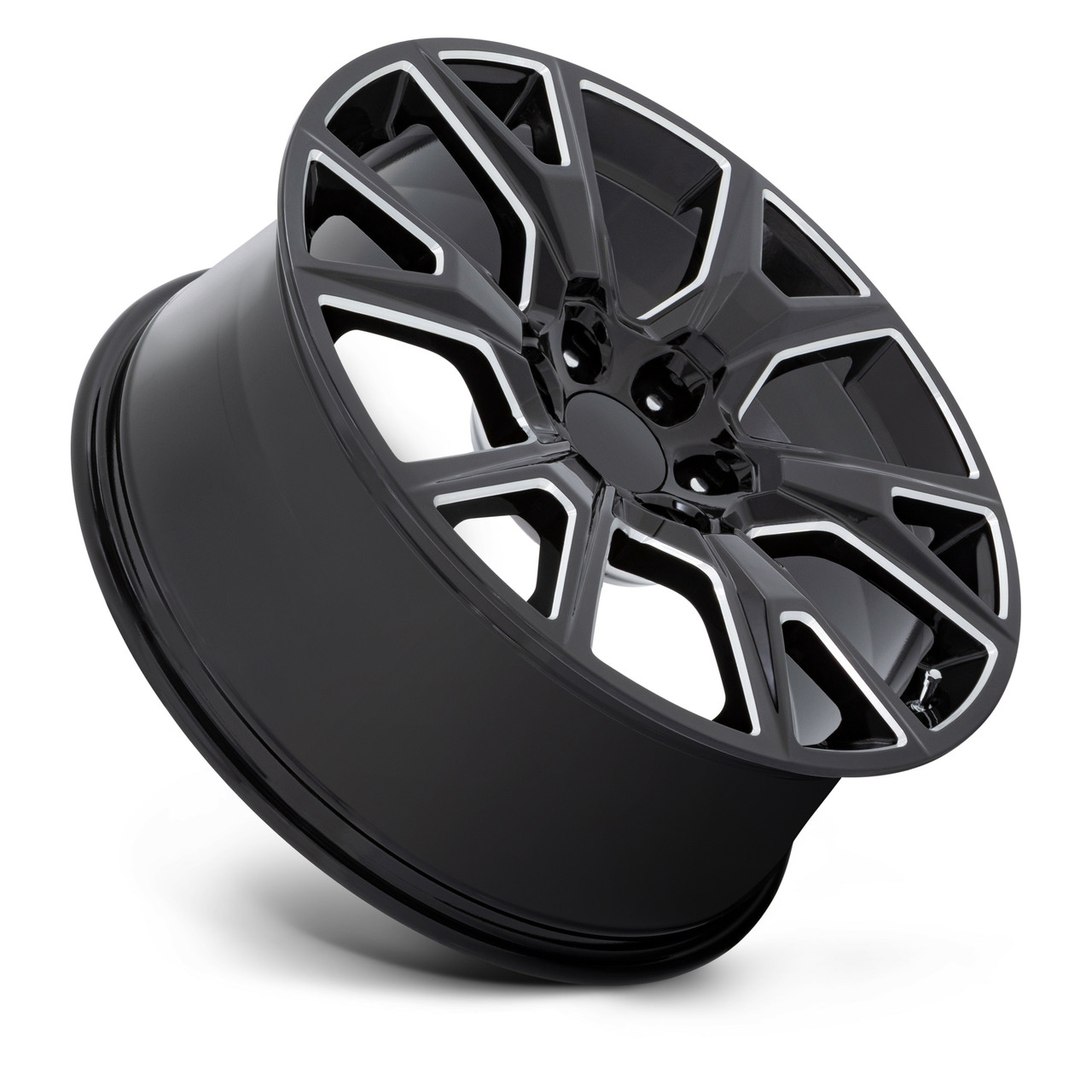 24" Performance Replicas PR199 Gloss Black Milled 24x10 Wheel 6x5.5 31mm Rim