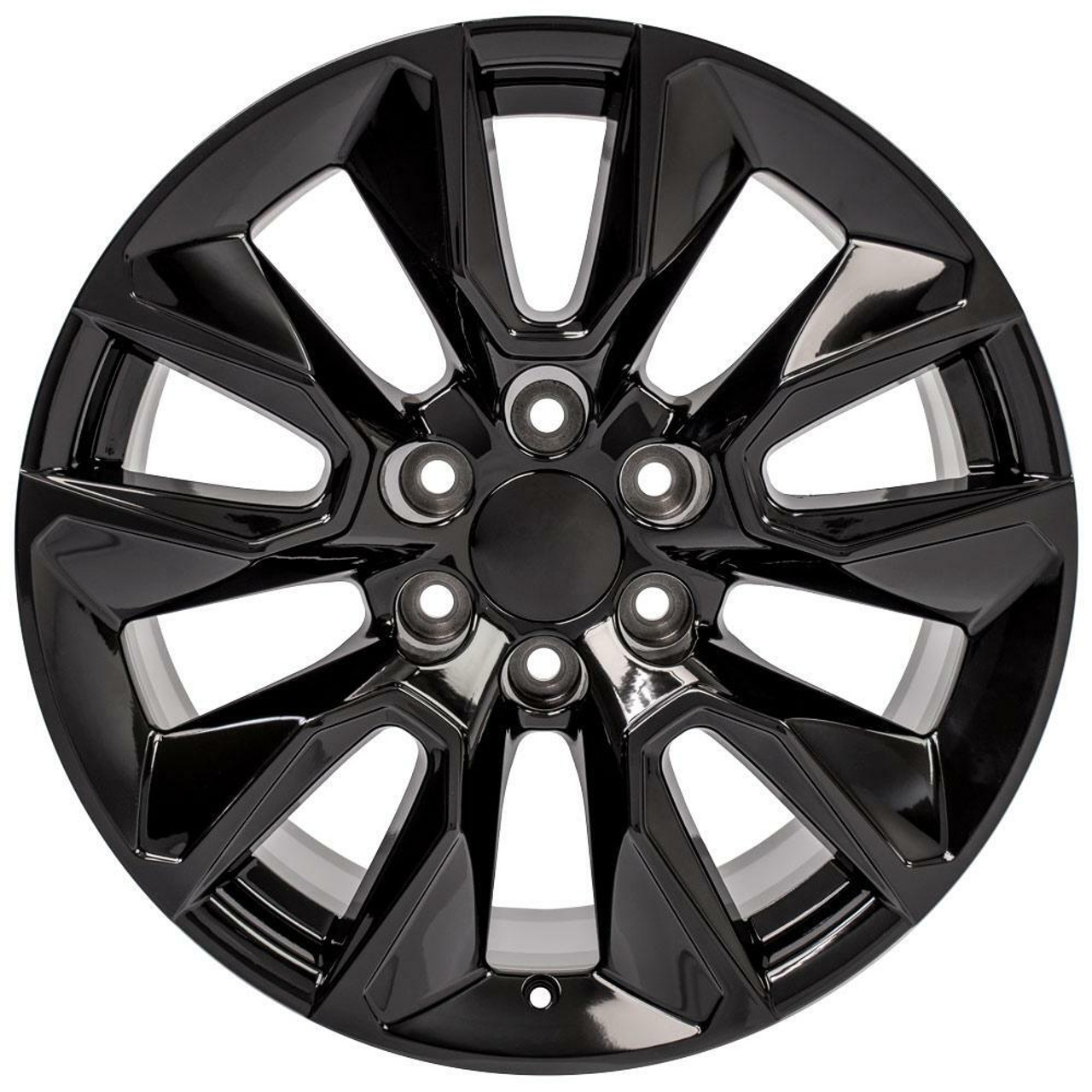 20" OE Wheels CV32 Gloss Black 20x9 Wheel 6x5.5 Rim 28mm For Chevy GMC