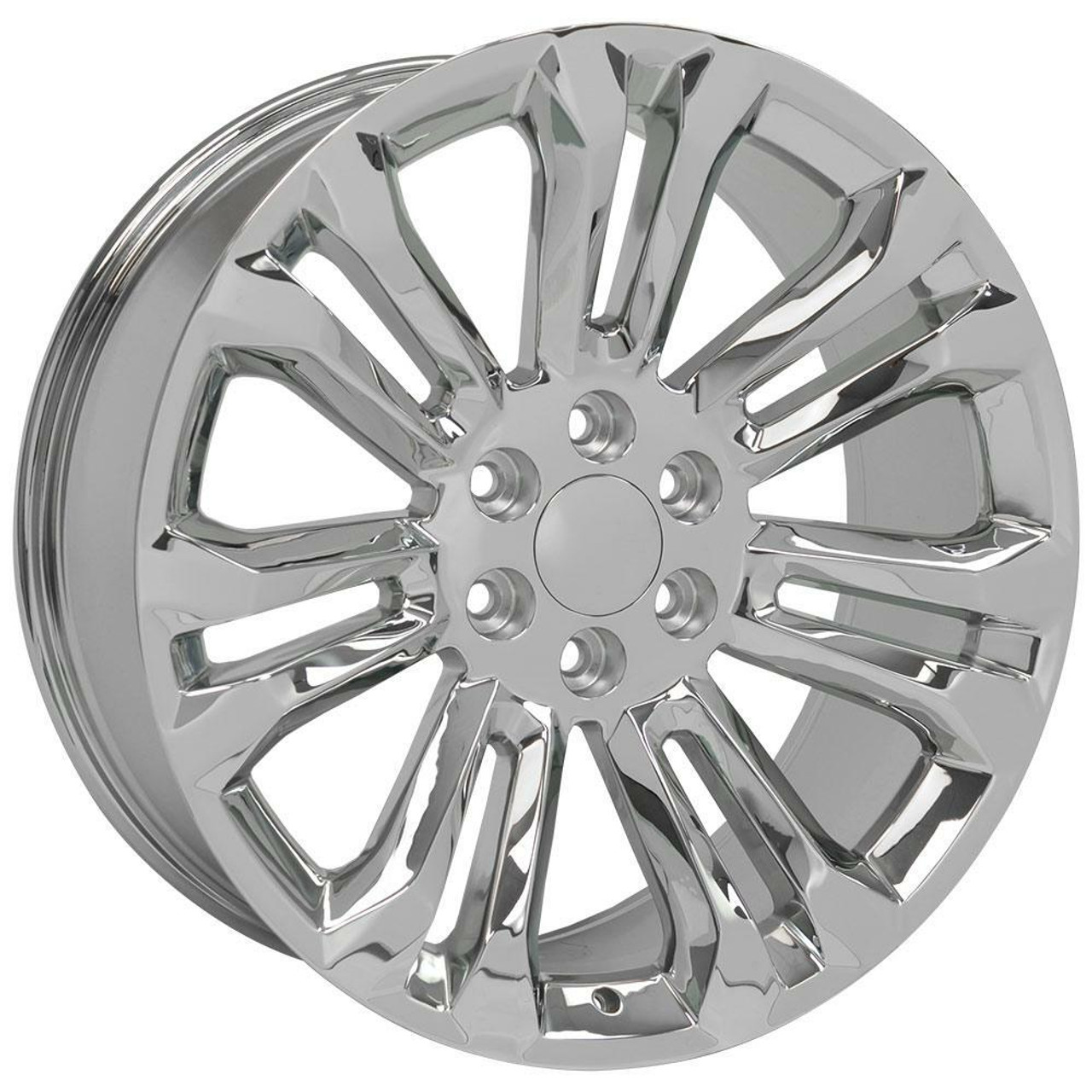 22" OE Wheels CV43B Chrome 22x9 Wheel 6x5.5 Rim 24mm For Chevy GMC