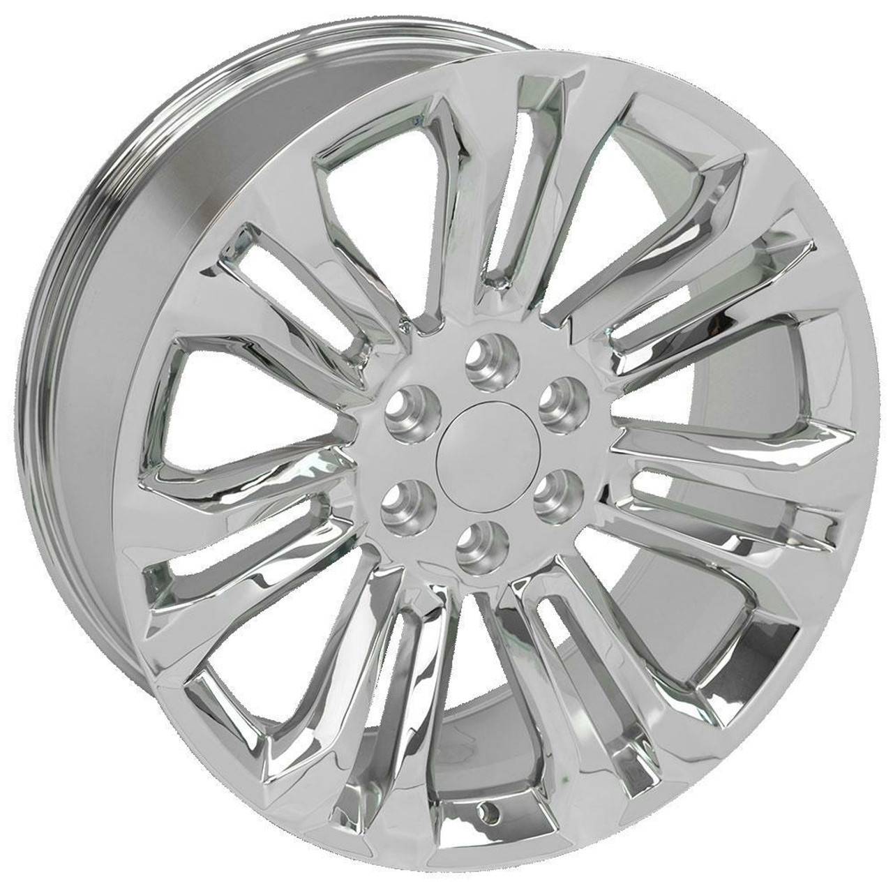 22" OE Wheels CV43B Chrome 22x9 Wheel 6x5.5 Rim 24mm For Chevy GMC