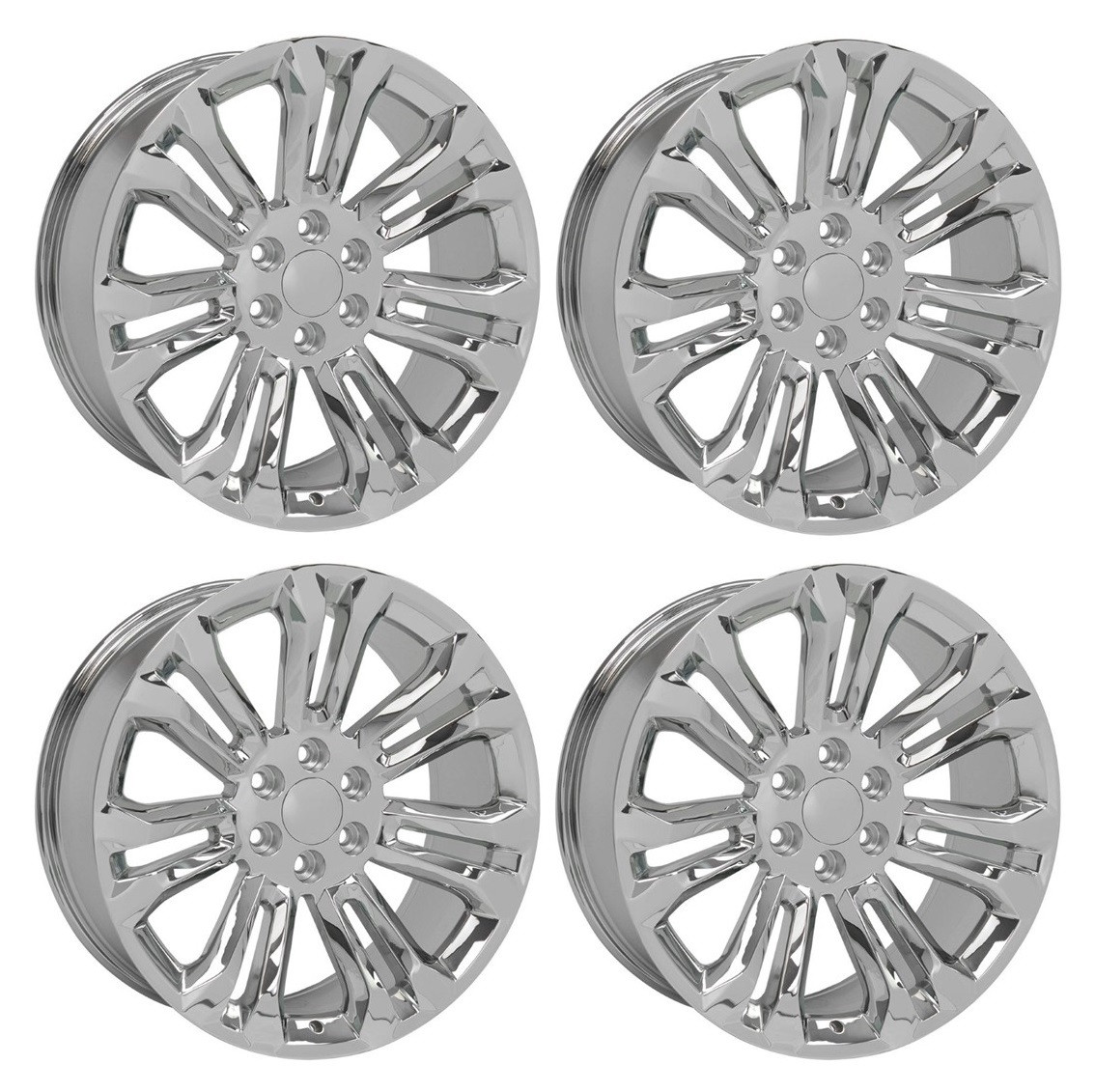 Set 4 22" OE Wheels CV43B Chrome 22x9 Wheels 6x5.5 Rims 24mm For Chevy GMC