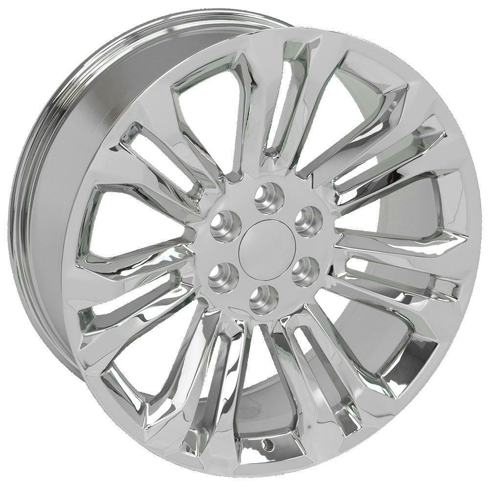 Set 4 22" OE Wheels CV43B Chrome 22x9 Wheels 6x5.5 Rims 24mm For Chevy GMC