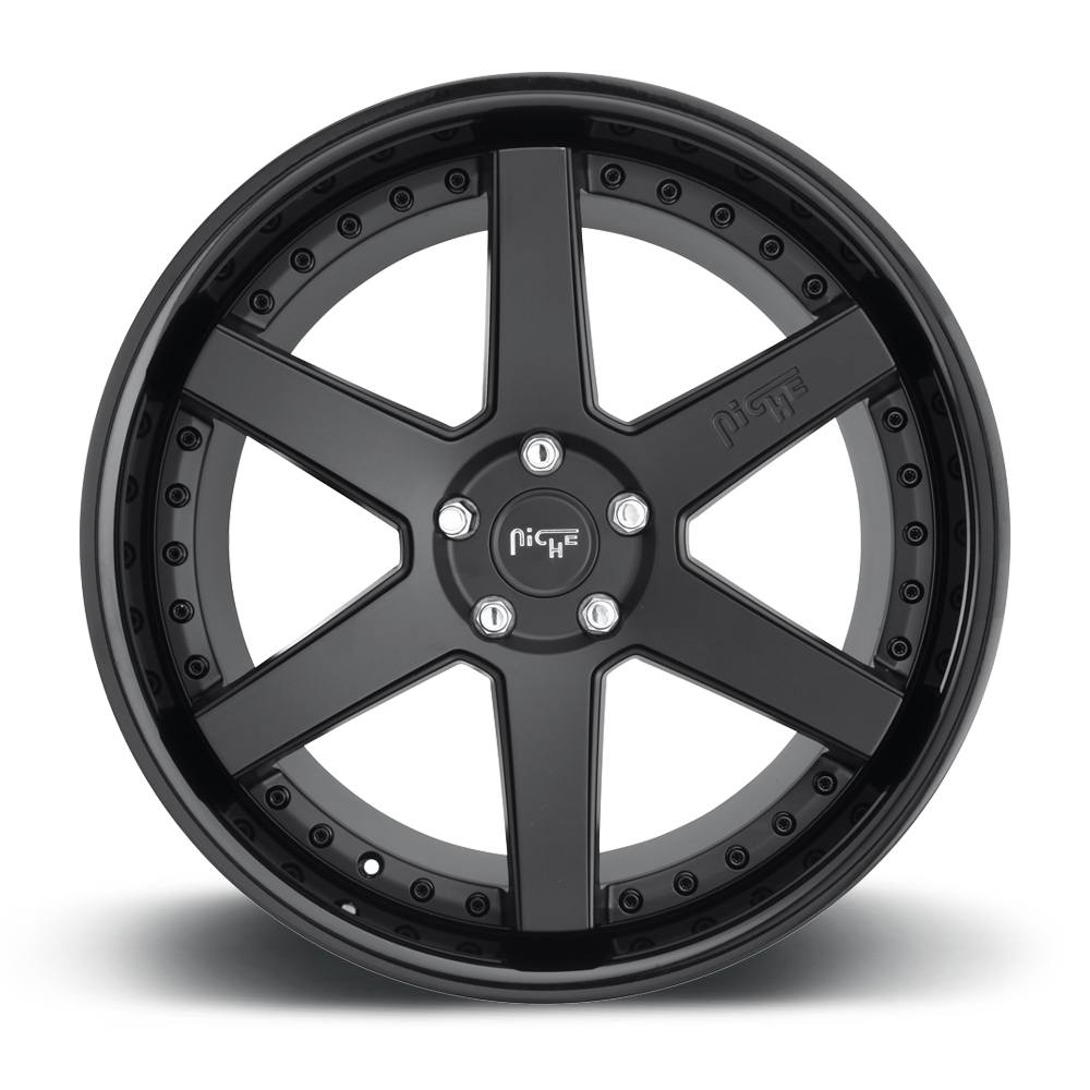 19" Niche 1PC M192 Altair 19x10 Gloss Black Matte Black 5x112 Wheel 50mm Rim