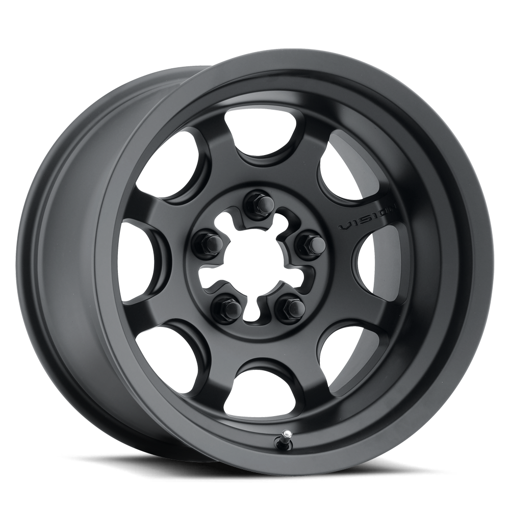 Set 4 15" Vision ATV 351 Flow Satin Black 15x10 Wheels 5x4.5 0mm Rims