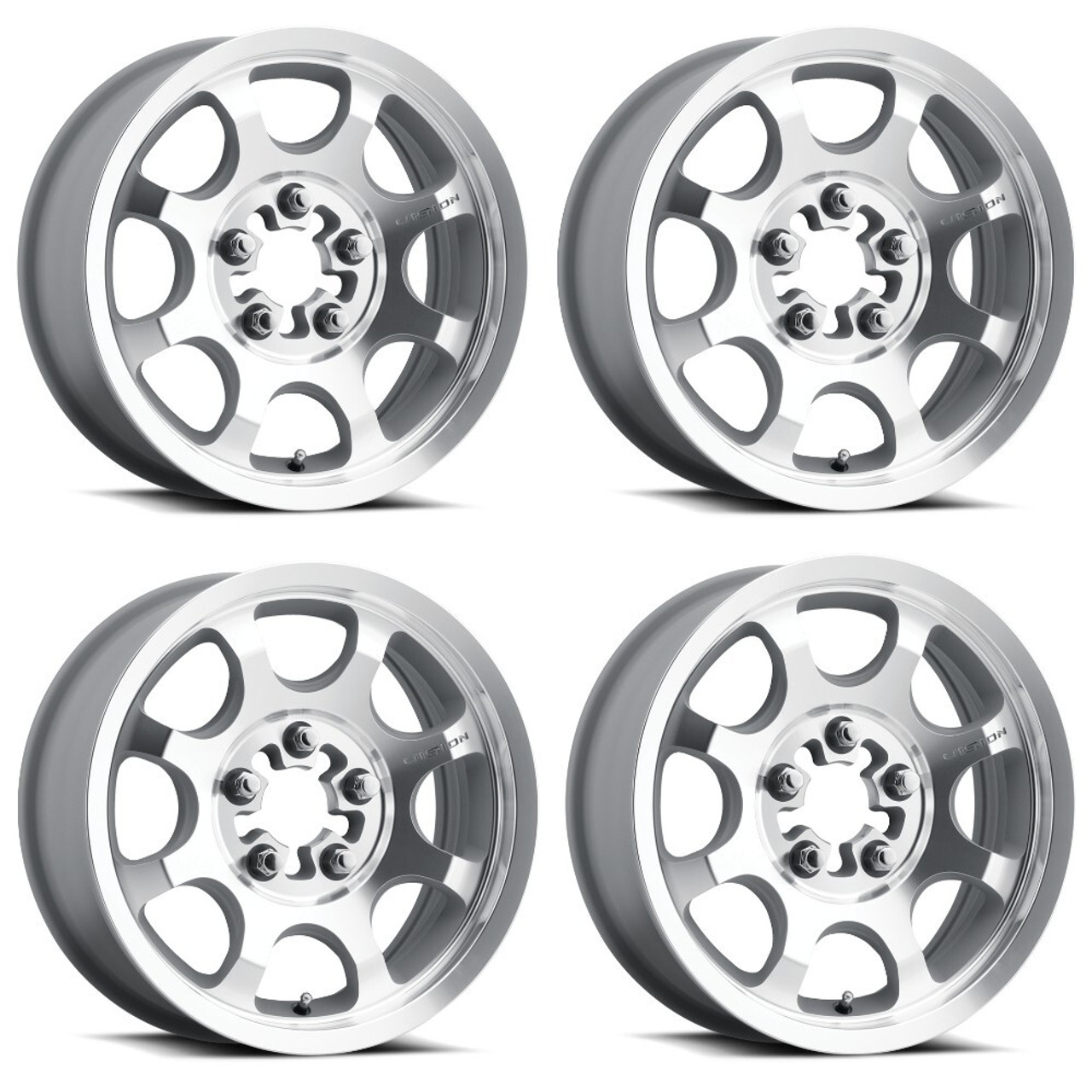 Set 4 15" Vision ATV 351 Flow Machined 15x7 Wheels 5x4.5 13mm Rims