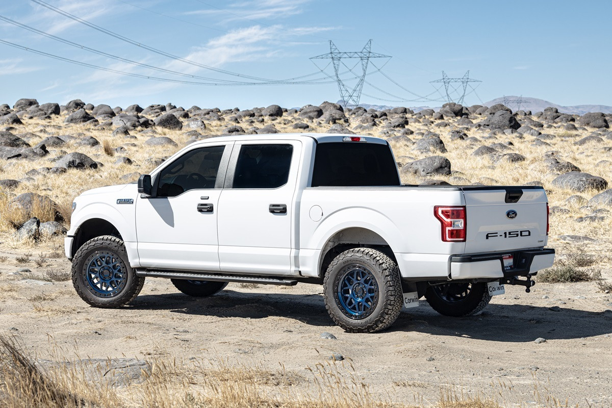 18" KMC KM549 GRS 18x9 5x5 -12mm Midnight Blue Gloss Black Lip Wheel Offroad Rim Lifted Truck Wheel