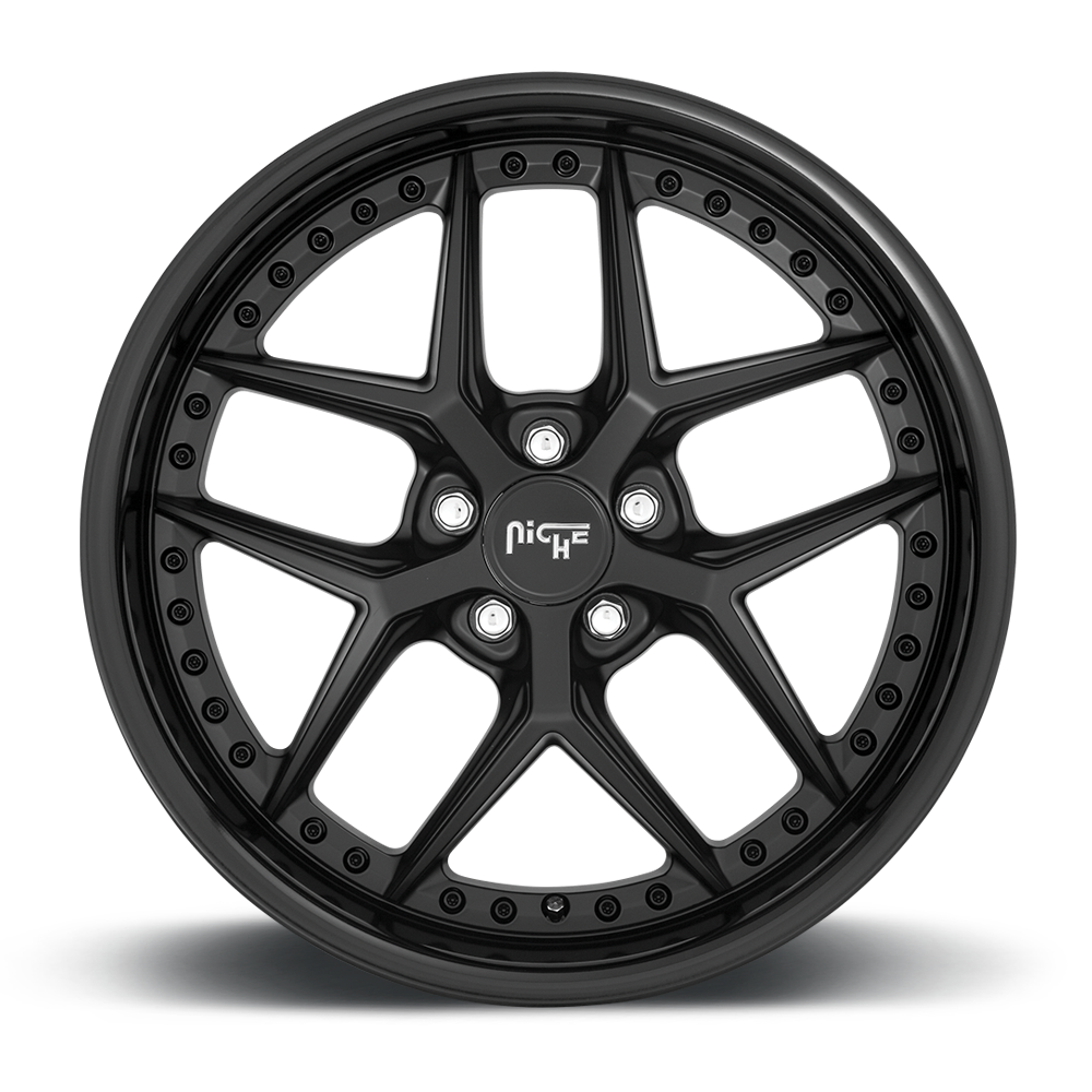 20" Niche 1PC M226 Vice 20x10.5 Gloss Black Matte Black 5x112 Wheel 40mm Rim
