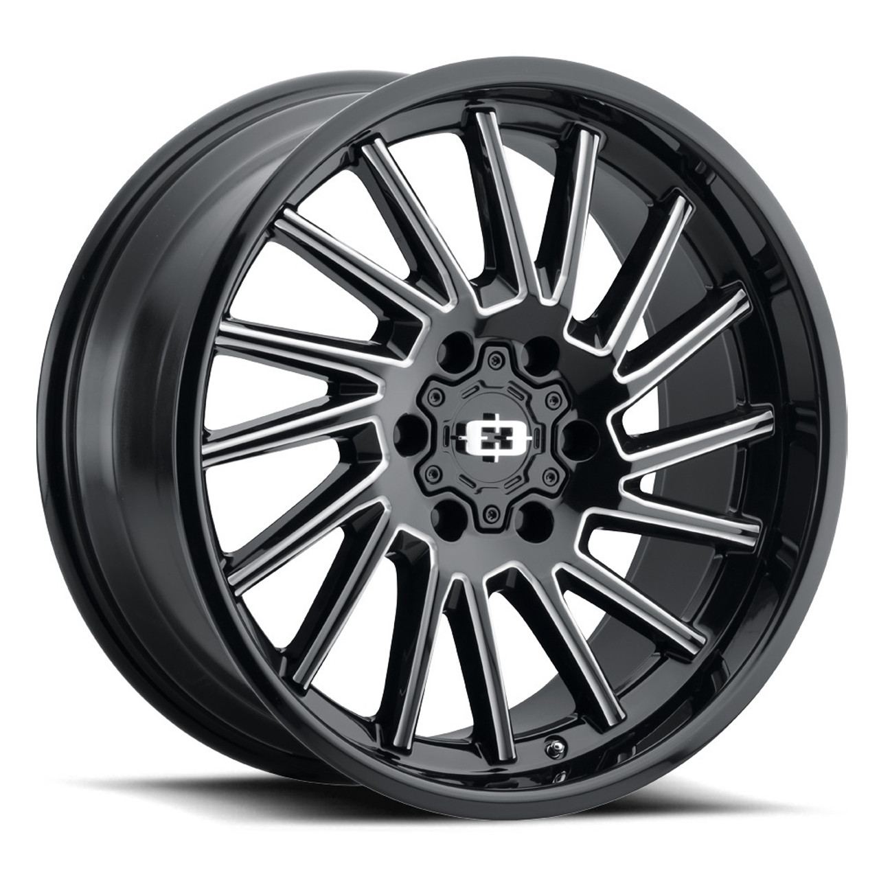 20" Vision 306 Rapier Gloss Black Milled Spoke 20x9 6x135 12mm For Ford Lincoln