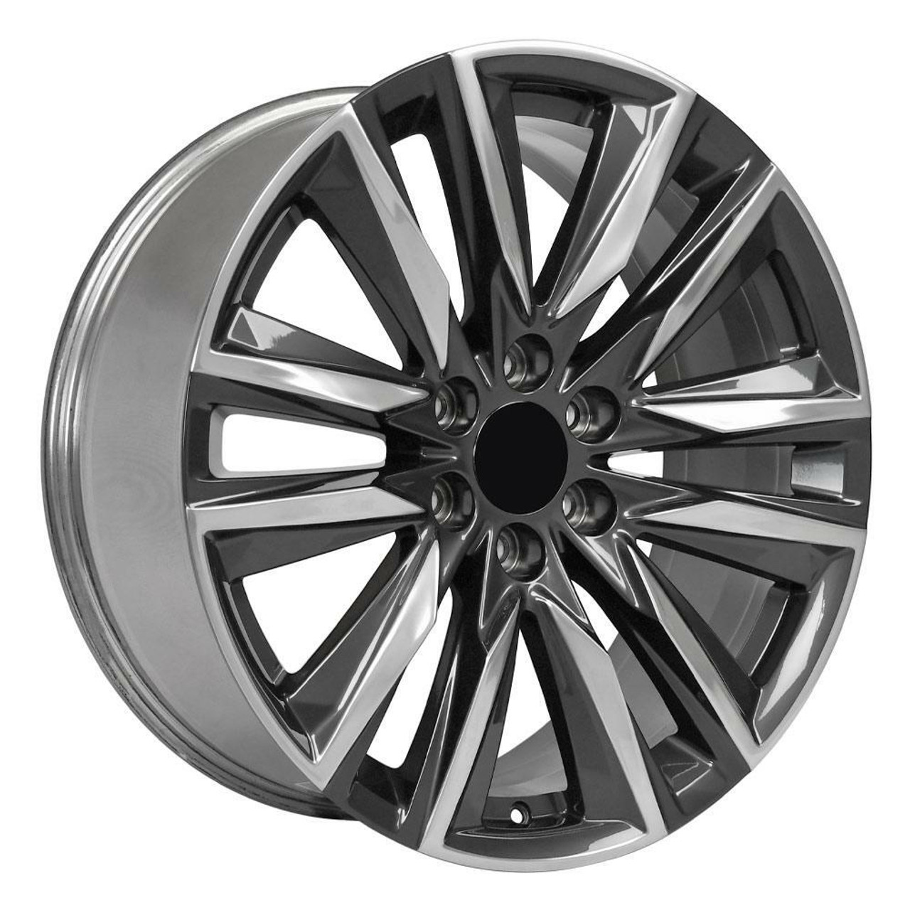 Set 4 20" OE Wheels CA91 Gunmetal with Polished Face 20x9 Wheels 6x5.5 Rims 28mm