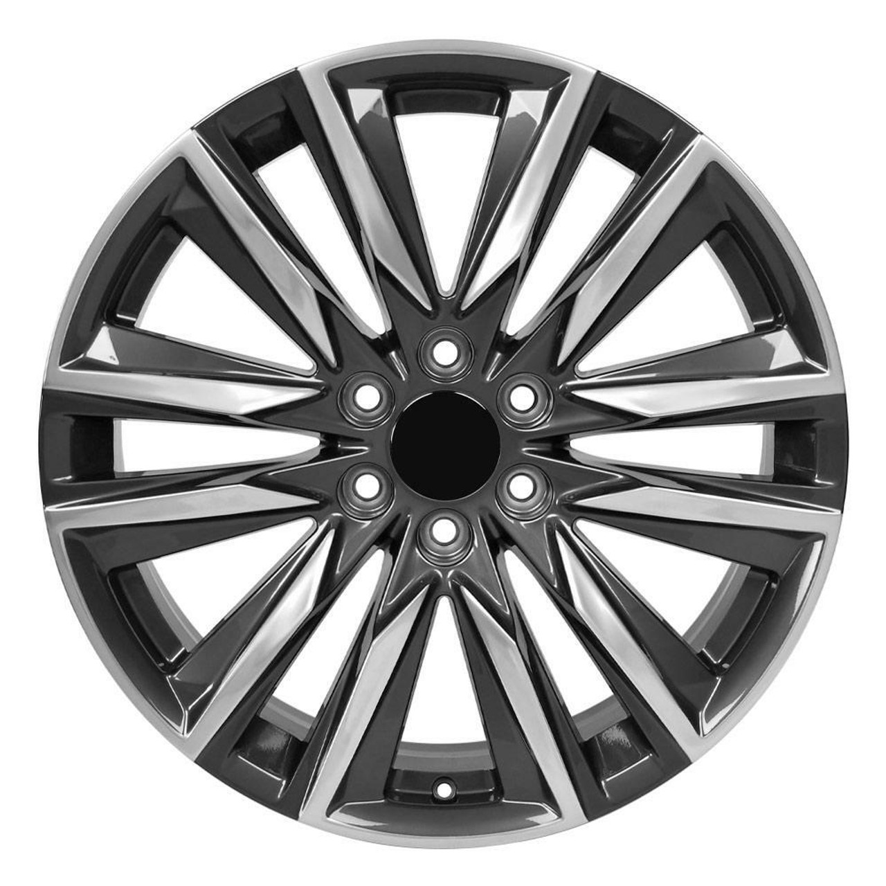 Set 4 20" OE Wheels CA91 Gunmetal with Polished Face 20x9 Wheels 6x5.5 Rims 28mm