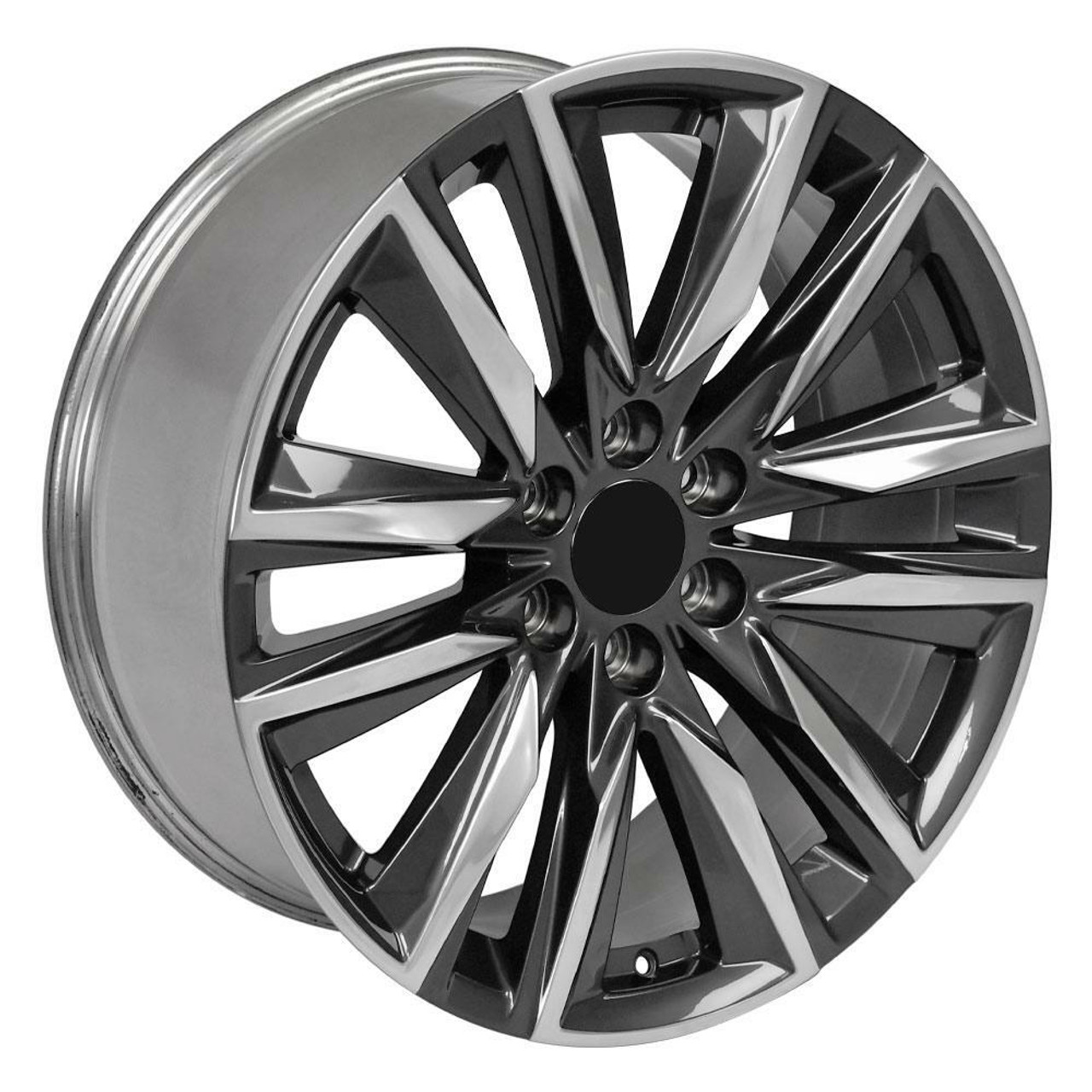 Set 4 20" OE Wheels CA91 Gunmetal with Polished Face 20x9 Wheels 6x5.5 Rims 28mm