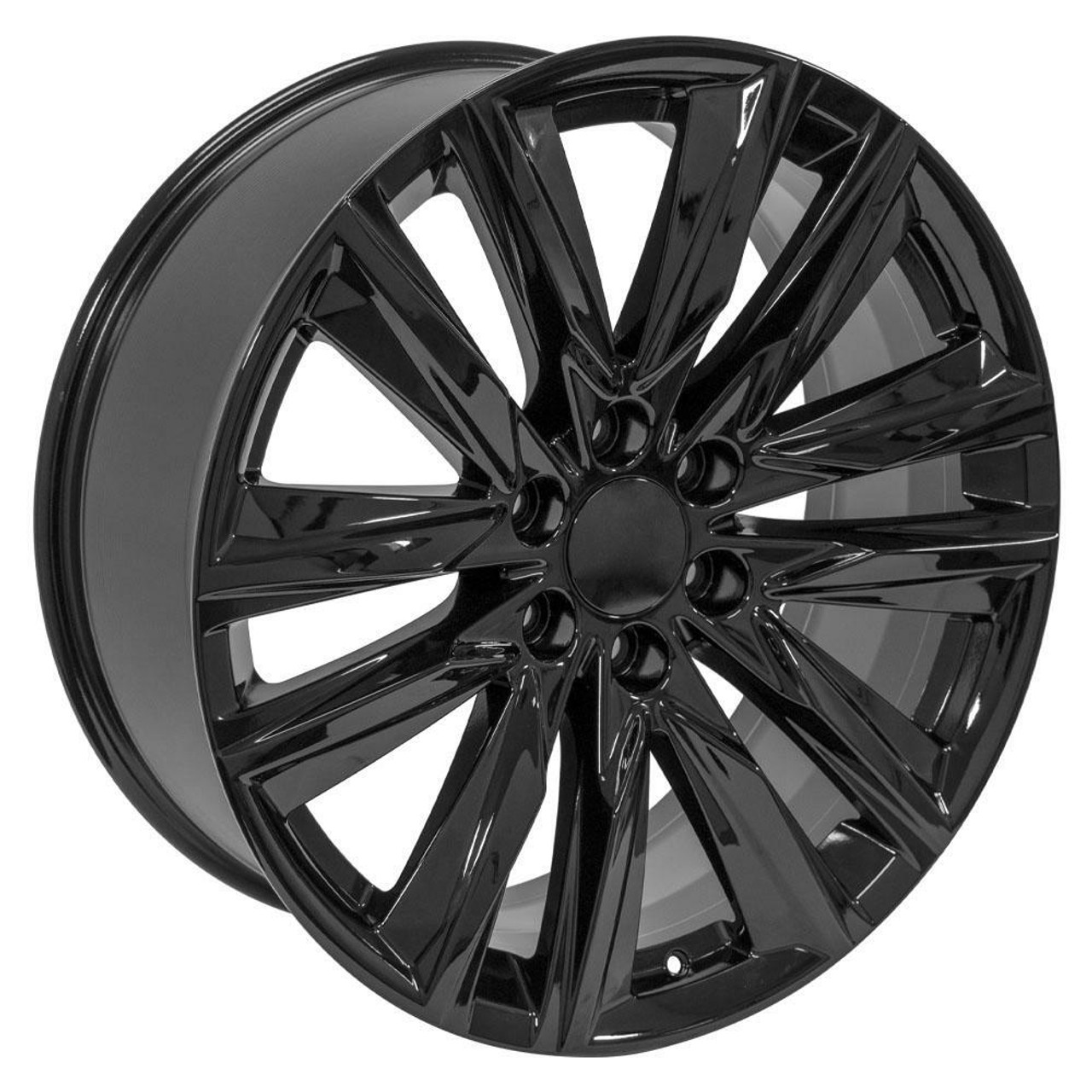 Set 4 22" OE Wheels CA91 Gloss Black 22x9 Wheels 6x5.5 Rims 28mm For Chevy GMC