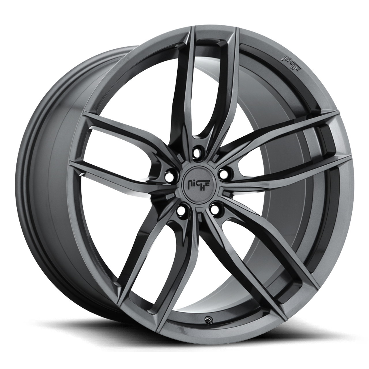 17" Niche 1PC M204 Vosso 17x8 5x112 Matte Anthracite Wheel 40mm Rim