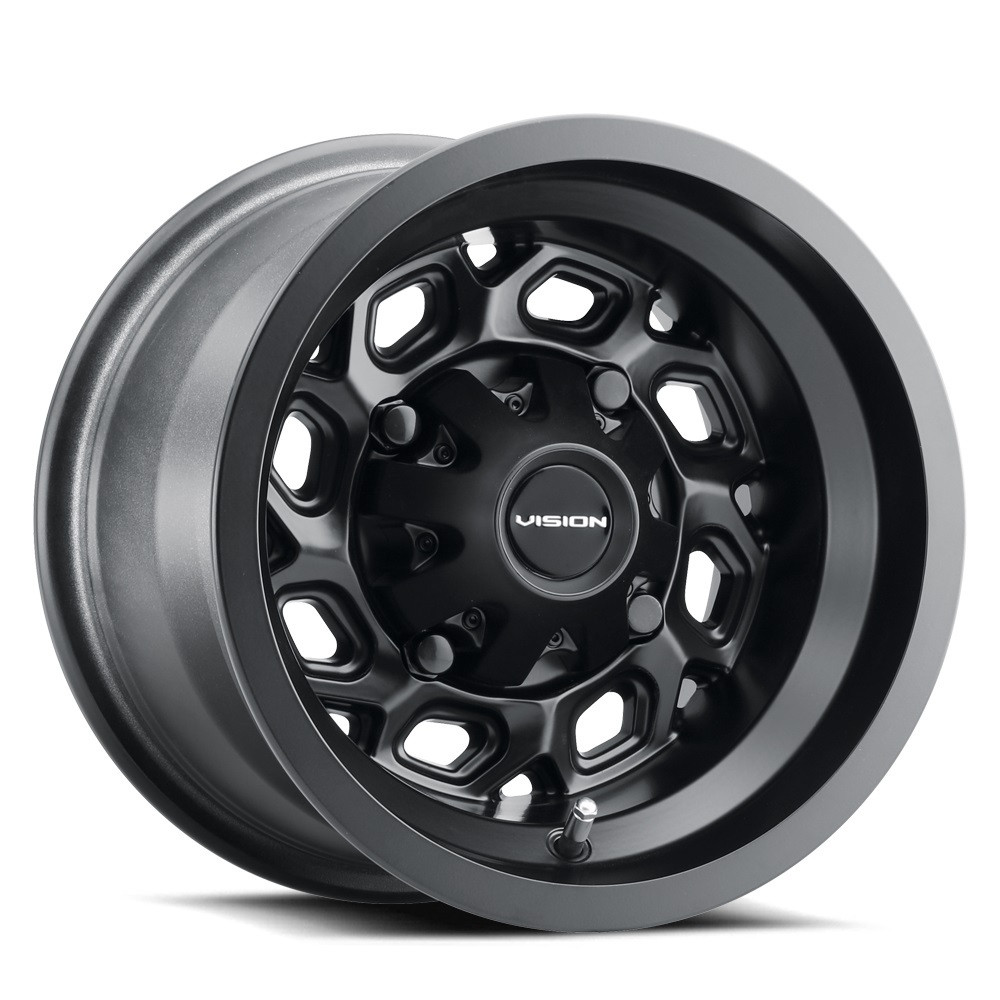 15" Vision ATV 361 Matte Black 15x7 Wheel 4x110 38.1mm Rim
