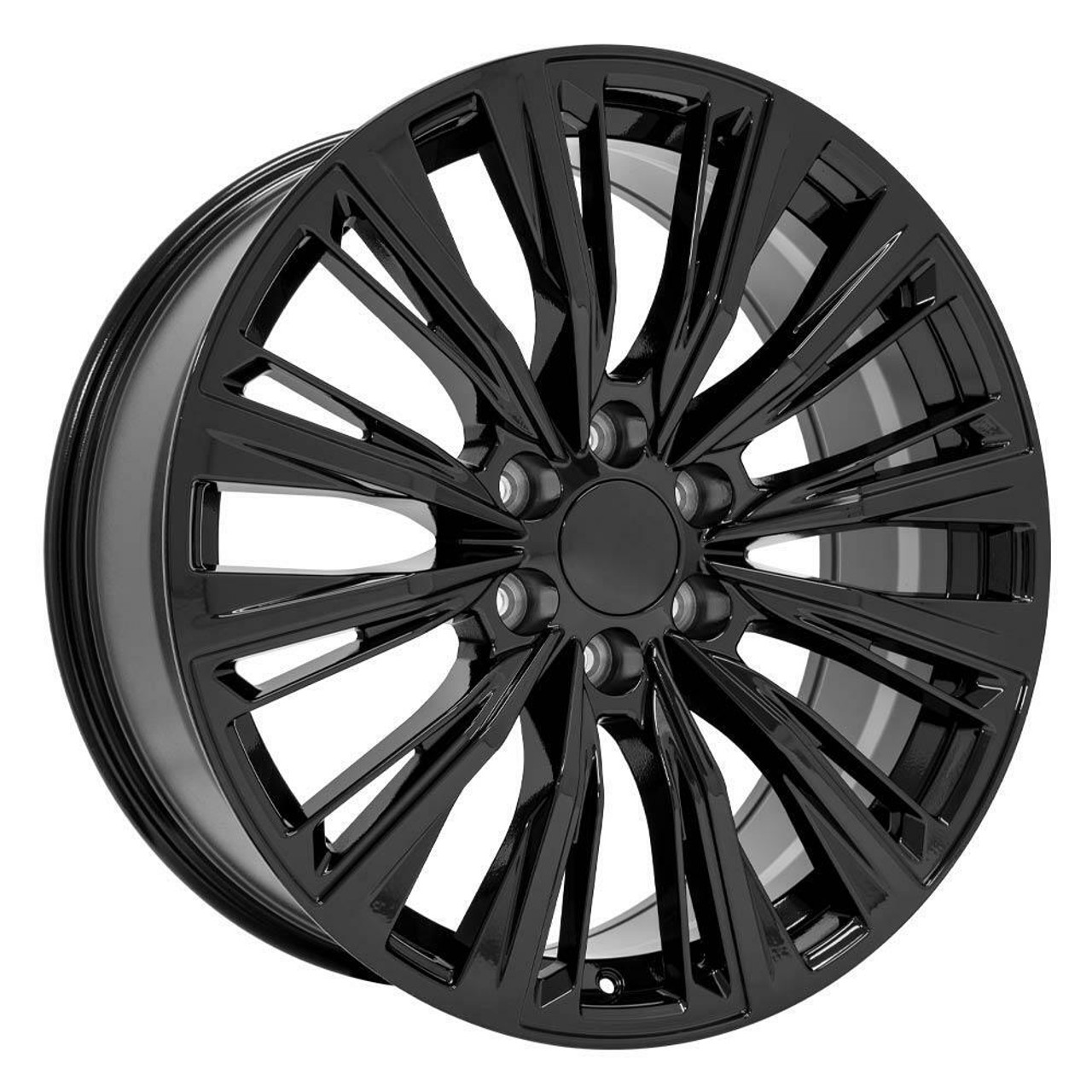 22" OE Wheels CA93 Gloss Black 22x9 Wheel 6x5.5 Rim 28mm For Chevy GMC Cadillac