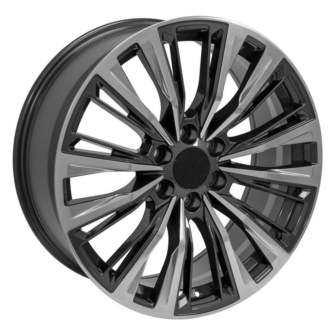 Set 4 24" OE Wheels CA93 Gunmetal w/ Polished Face 24x10 Wheels 6x5.5 Rims 28mm