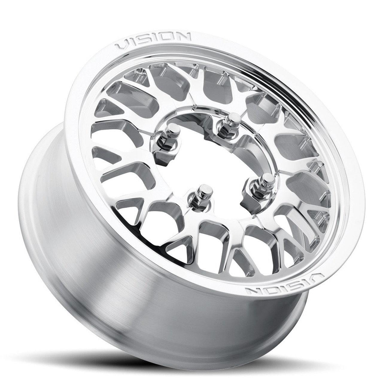 15" Vision ATV 346 Storm Polished 15x7 Wheel 4x156 38mm Rim