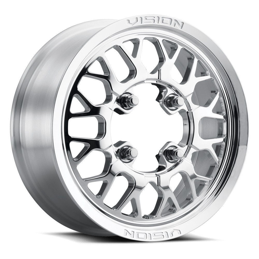 15" Vision ATV 346 Storm Polished 15x6 Wheel 4x156 50.6mm Rim