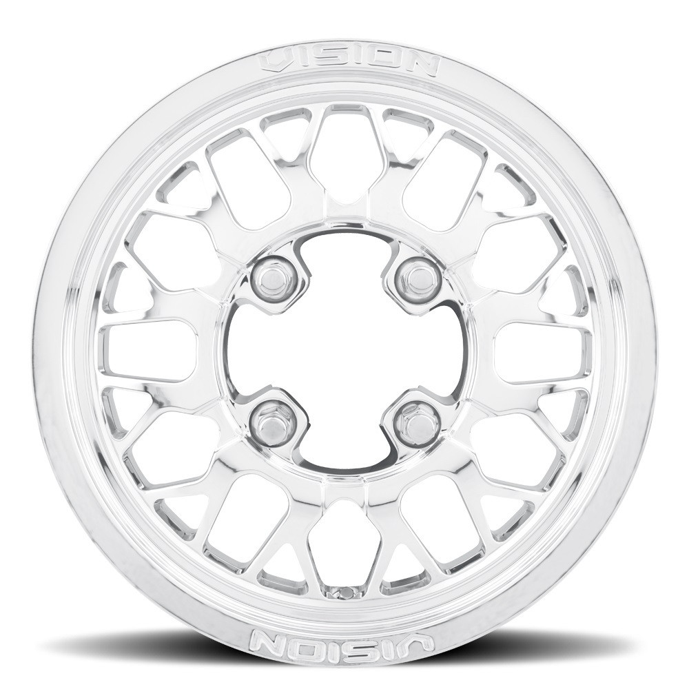 15" Vision ATV 346 Storm Polished 15x6 Wheel 4x156 50.6mm Rim
