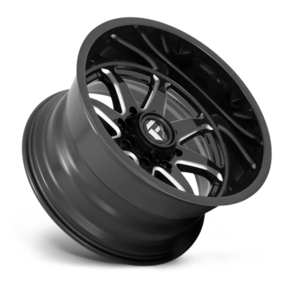 20" Fuel D749 Hammer 20x10 8x6.5 -18mm Gloss Black Milled Wheel Lifted Truck Rim